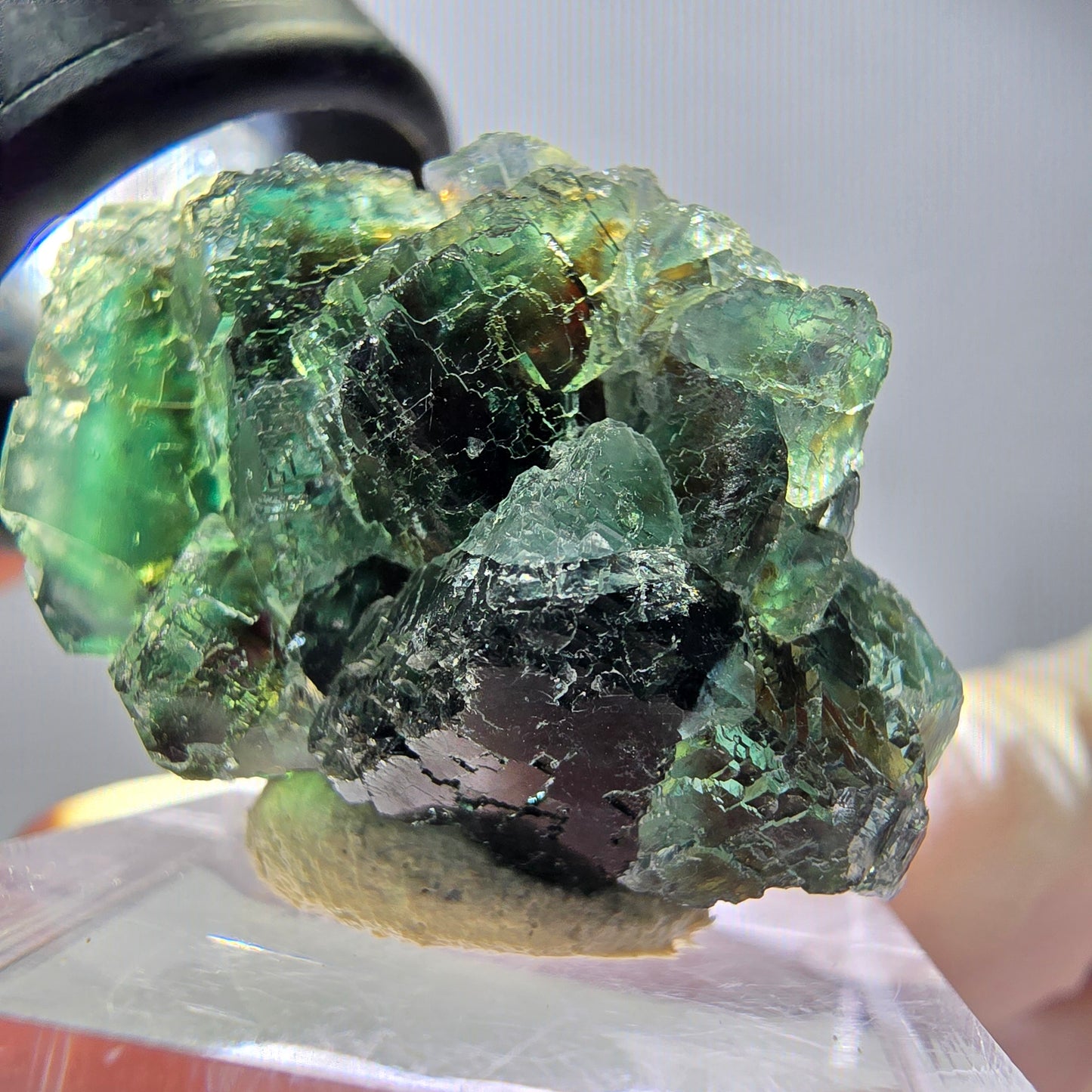 Rare Fluorite Cube Specimen, green purple Okorusu, Namibia 34*23*19mm