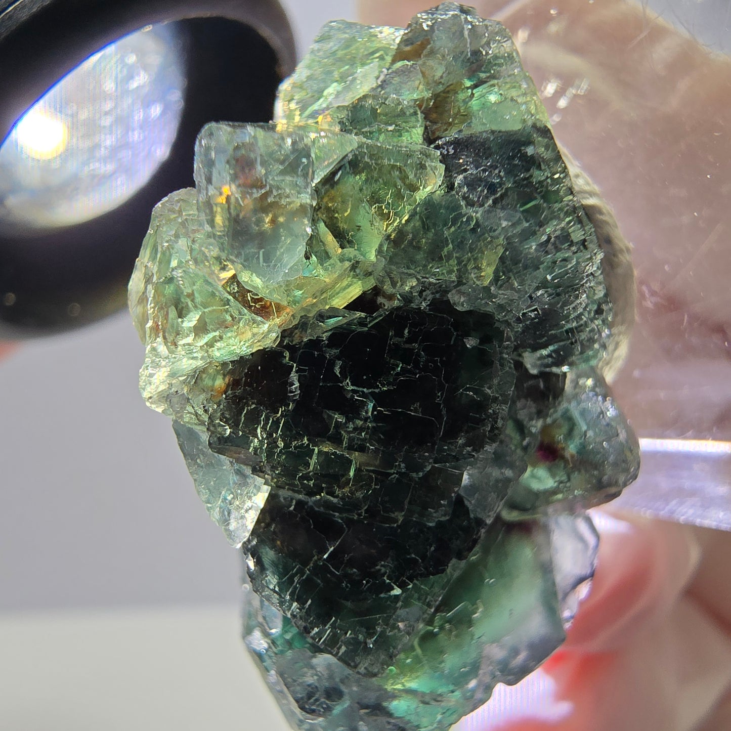 Rare Fluorite Cube Specimen, green purple Okorusu, Namibia 34*23*19mm