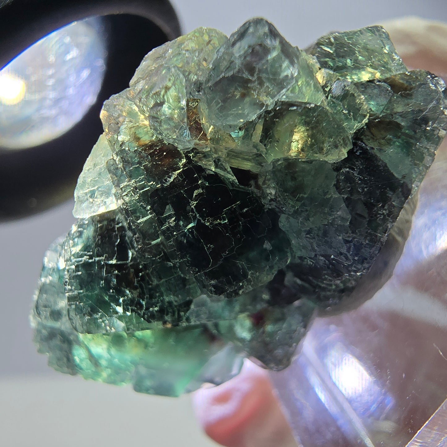 Rare Fluorite Cube Specimen, green purple Okorusu, Namibia 34*23*19mm
