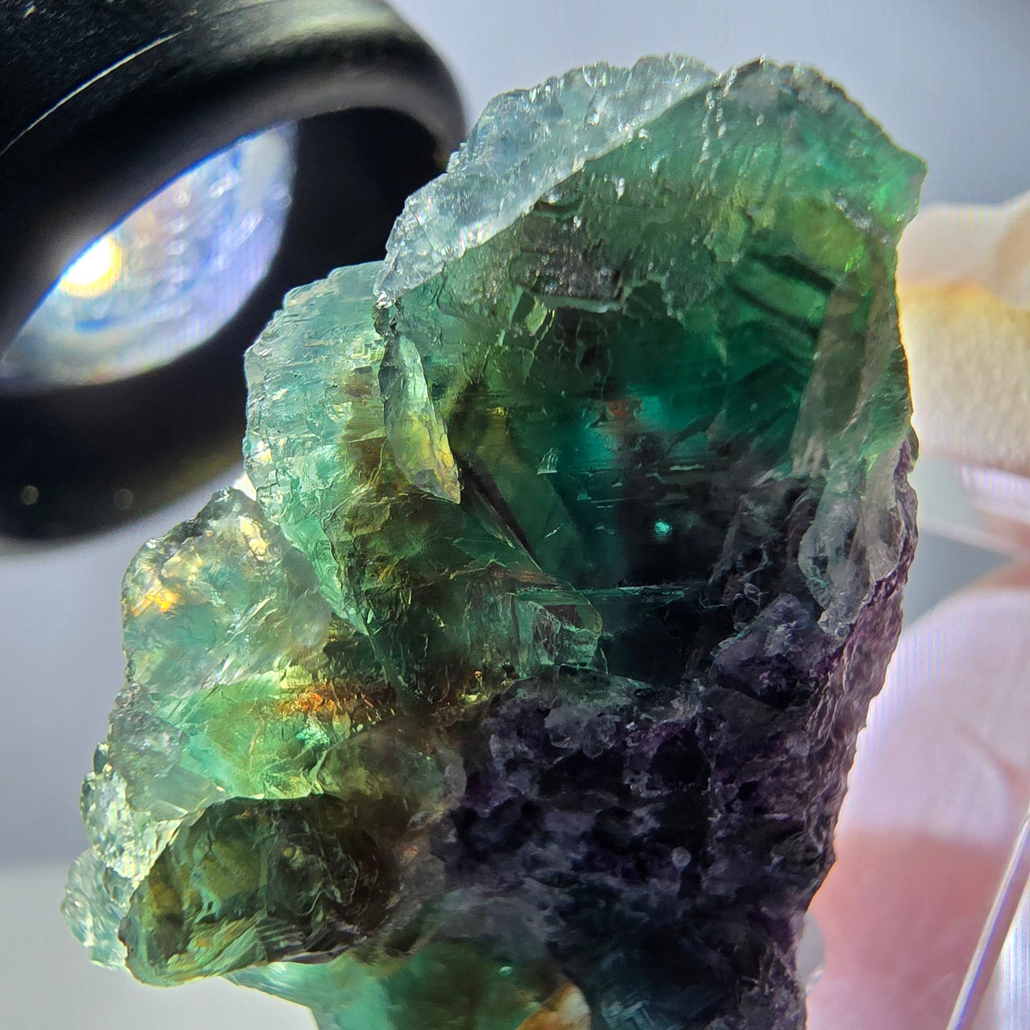 Rare Fluorite Cube Specimen, green purple Okorusu, Namibia 34*23*19mm
