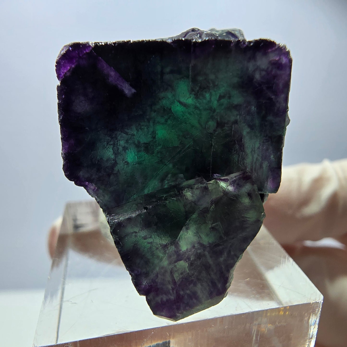 Rare Fluorite Cube Specimen, green purple Okorusu, Namibia 34*32*23mm