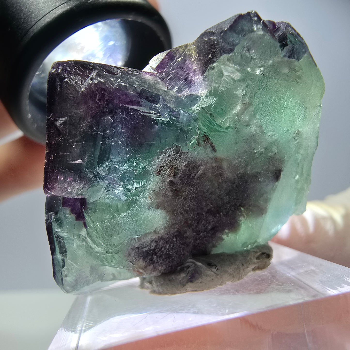 Rare Fluorite Cube Specimen, green purple Okorusu, Namibia 34*32*23mm