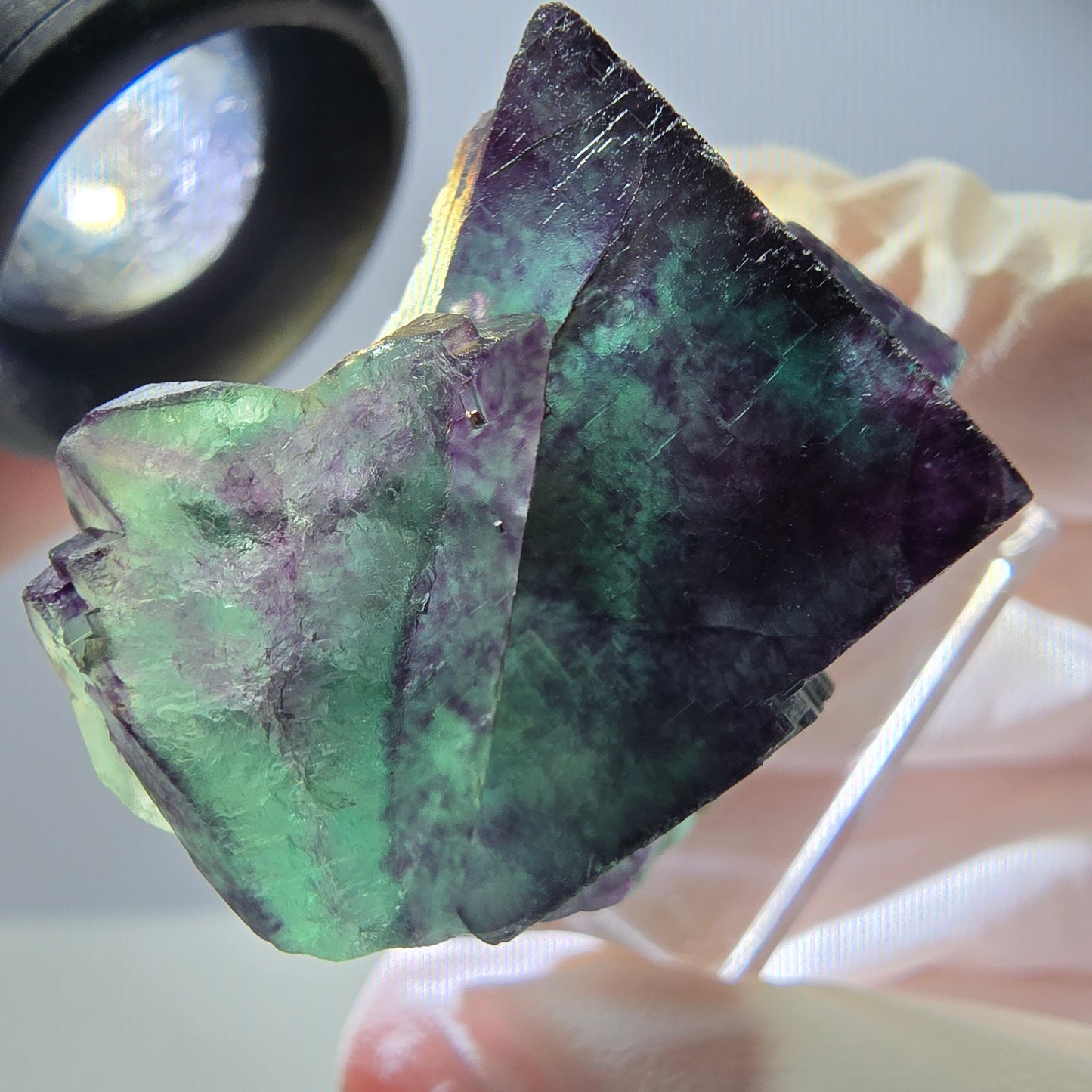 Rare Fluorite Cube Specimen, green purple Okorusu, Namibia 34*32*23mm