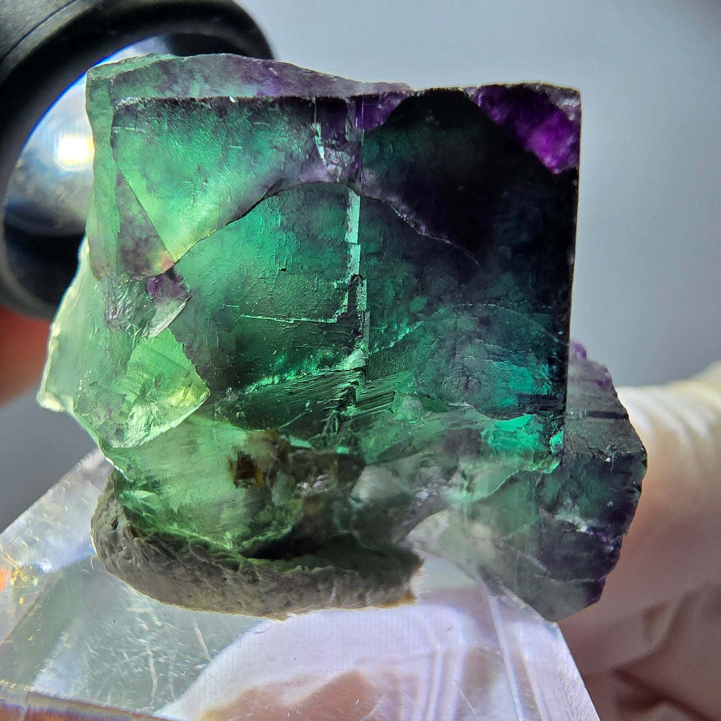 Rare Fluorite Cube Specimen, green purple Okorusu, Namibia 34*32*23mm