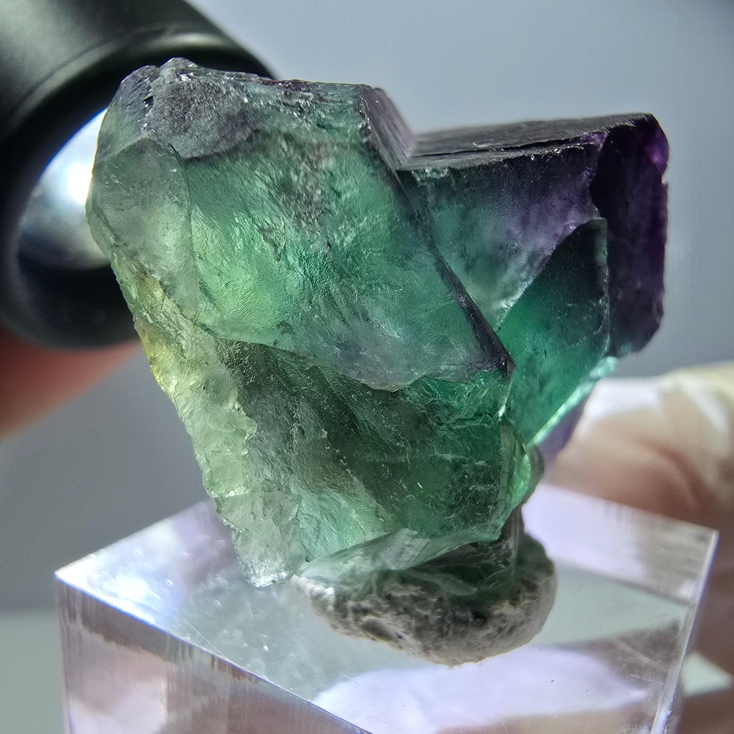 Rare Fluorite Cube Specimen, green purple Okorusu, Namibia 34*32*23mm