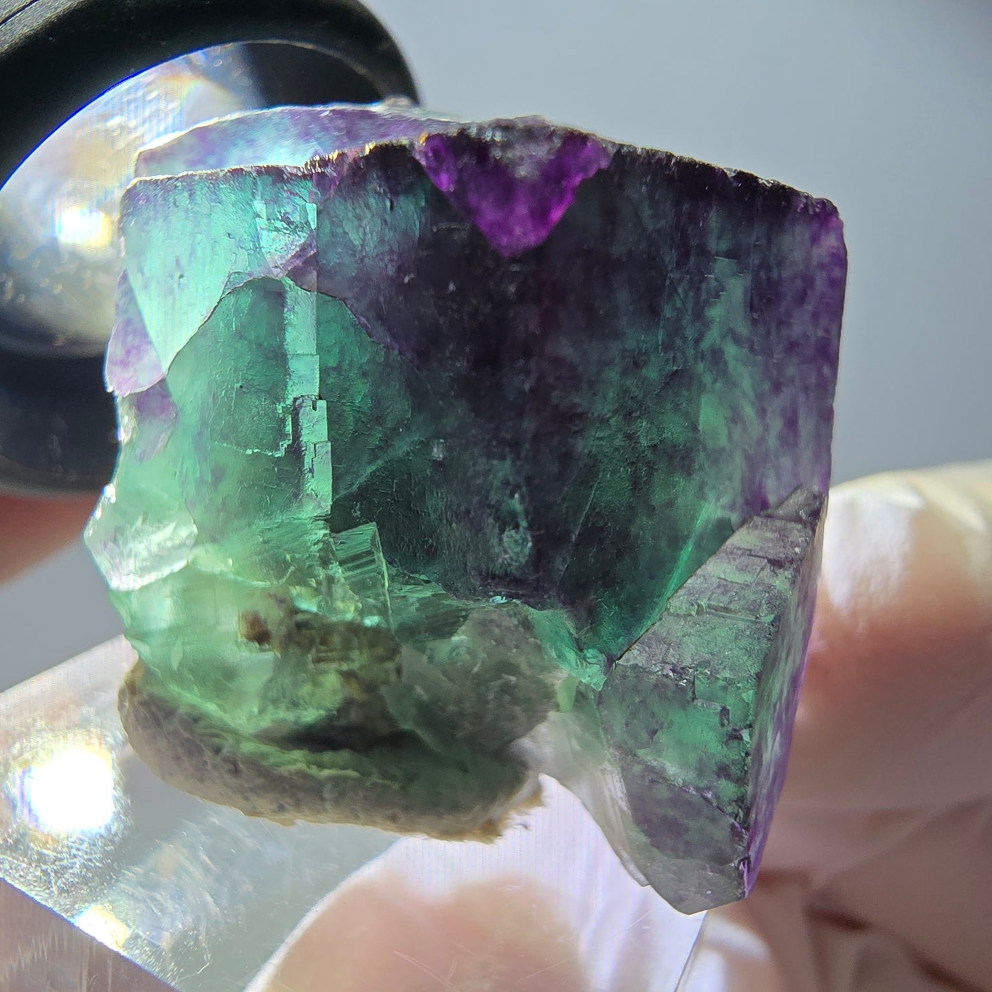 Rare Fluorite Cube Specimen, green purple Okorusu, Namibia 34*32*23mm