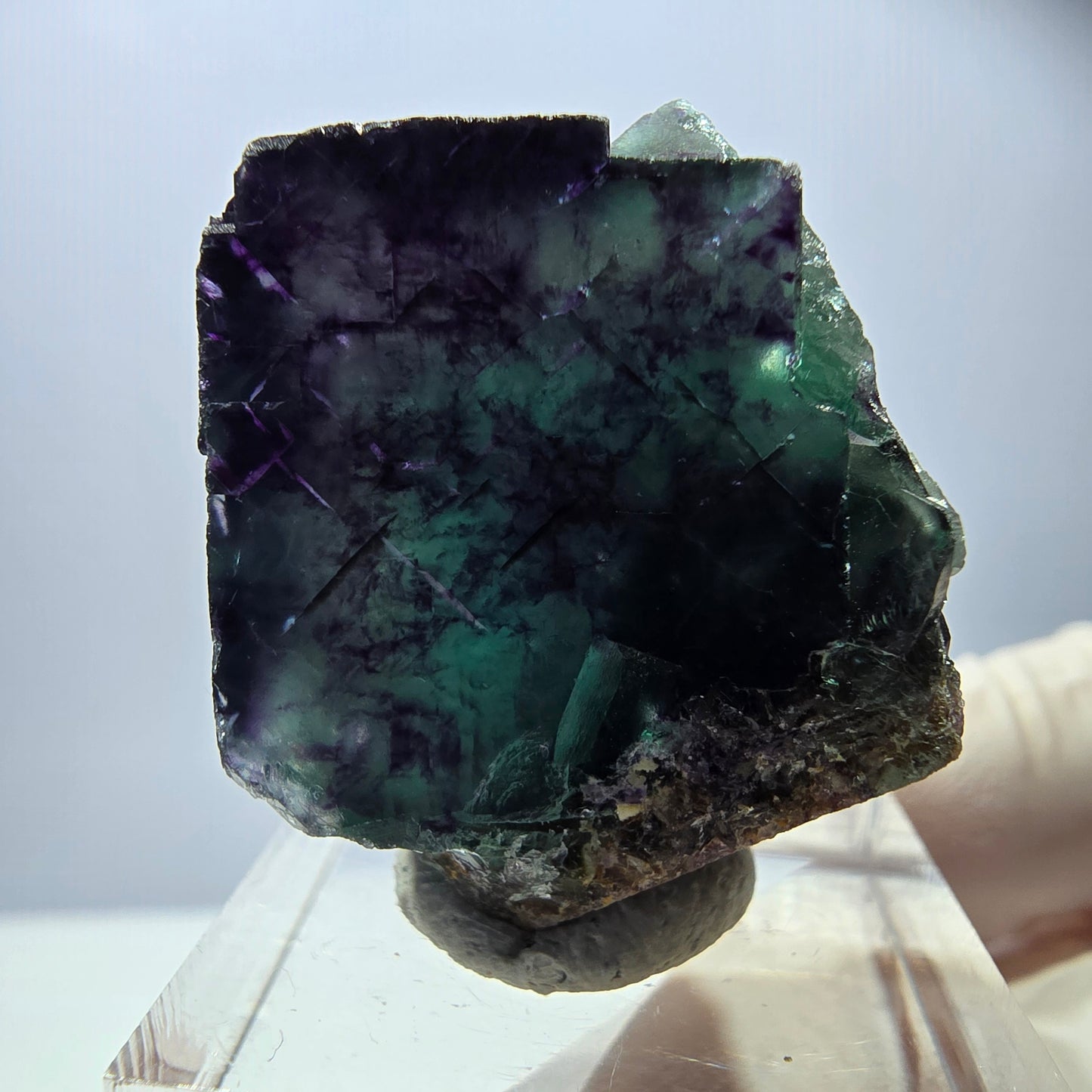 Rare Fluorite Cube Specimen, green purple Okorusu, Namibia 29*24*23mm