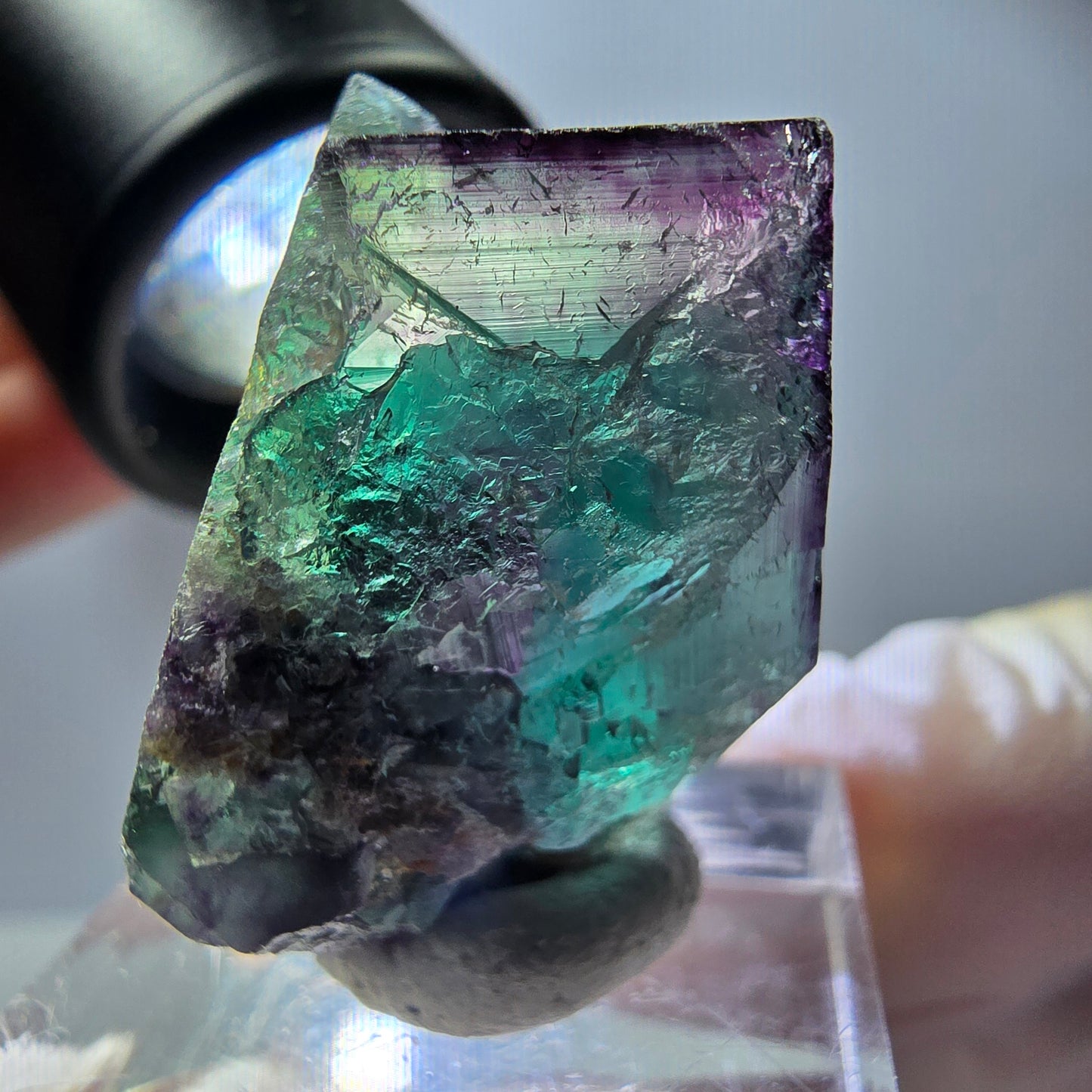 Rare Fluorite Cube Specimen, green purple Okorusu, Namibia 29*24*23mm