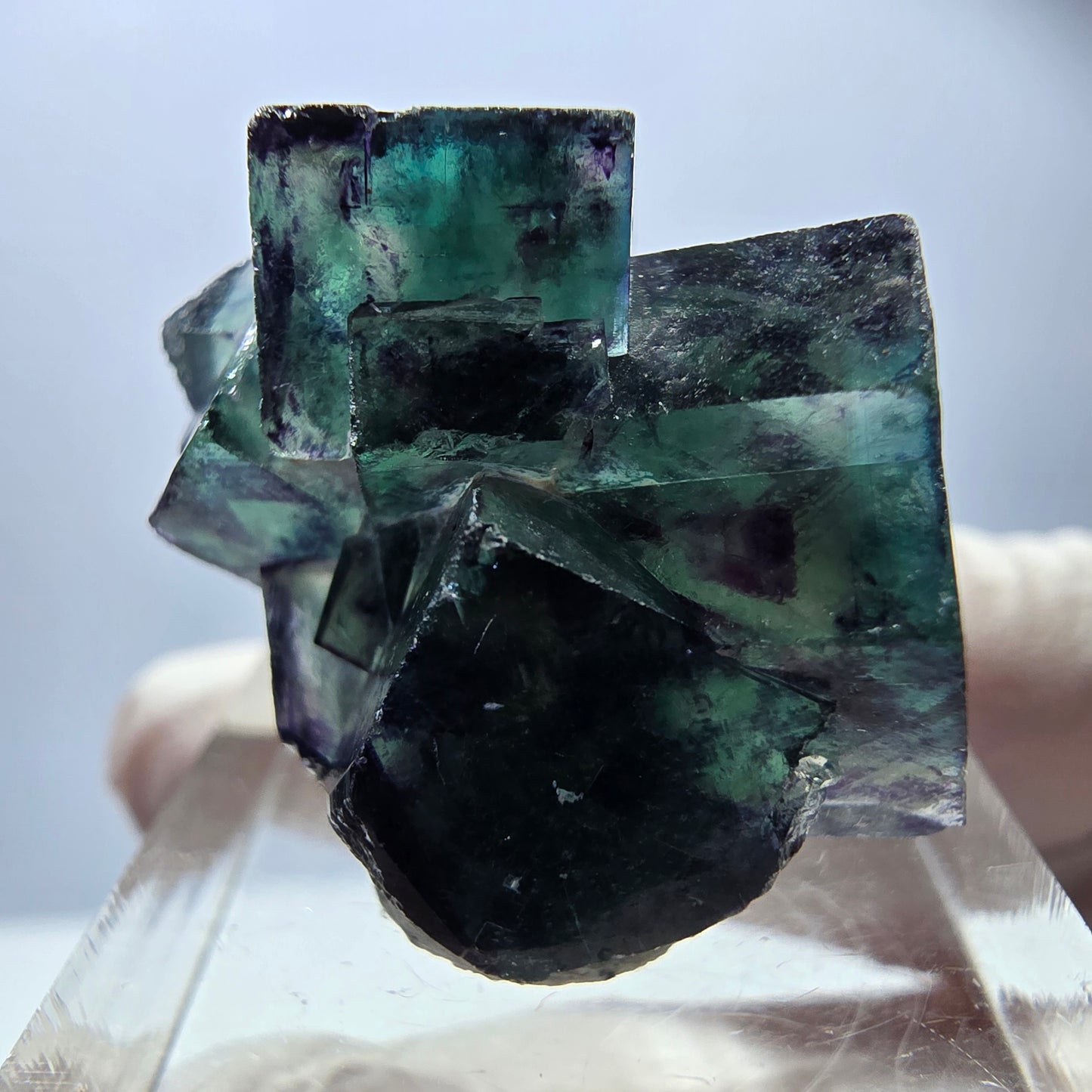 Rare Fluorite Cube Specimen, green purple Okorusu, Namibia 29*23*16mm
