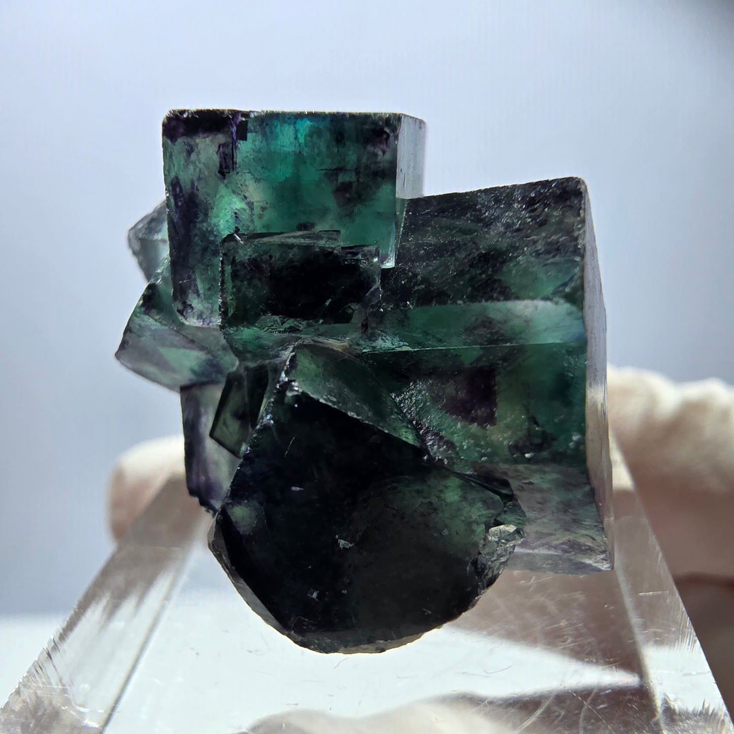 Rare Fluorite Cube Specimen, green purple Okorusu, Namibia 29*23*16mm