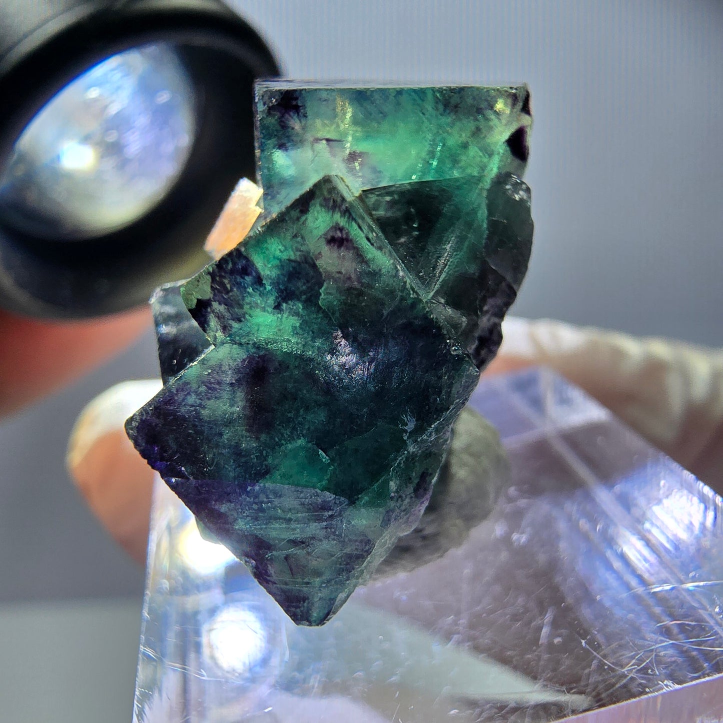 Rare Fluorite Cube Specimen, green purple Okorusu, Namibia 29*23*16mm