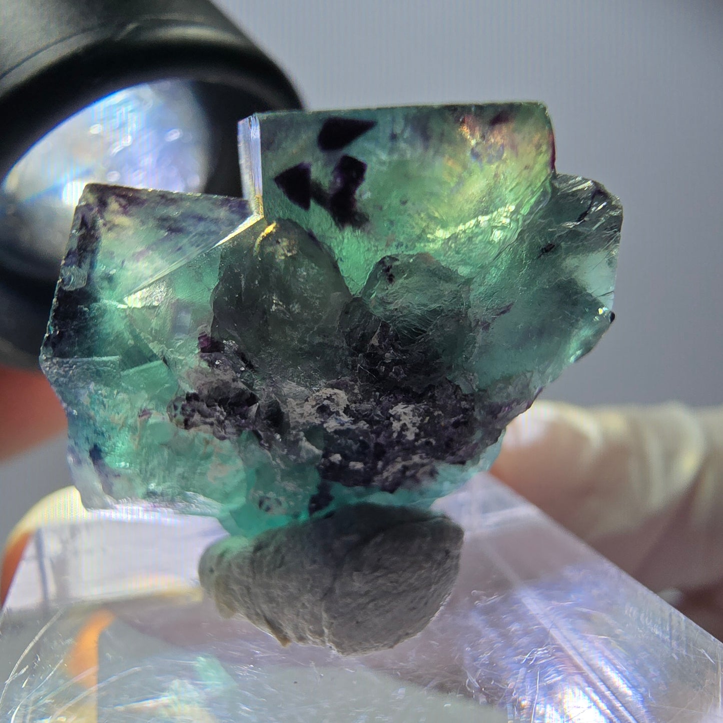 Rare Fluorite Cube Specimen, green purple Okorusu, Namibia 29*23*16mm