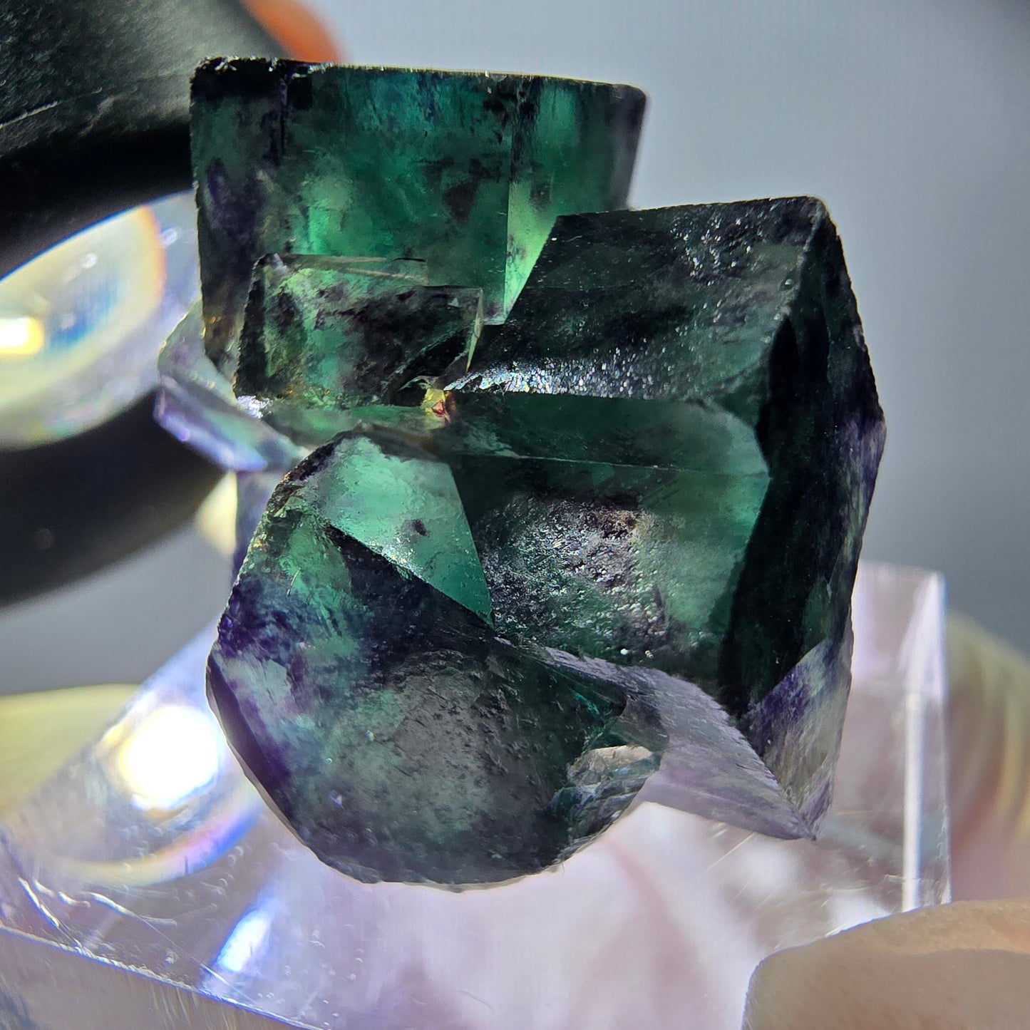Rare Fluorite Cube Specimen, green purple Okorusu, Namibia 29*23*16mm