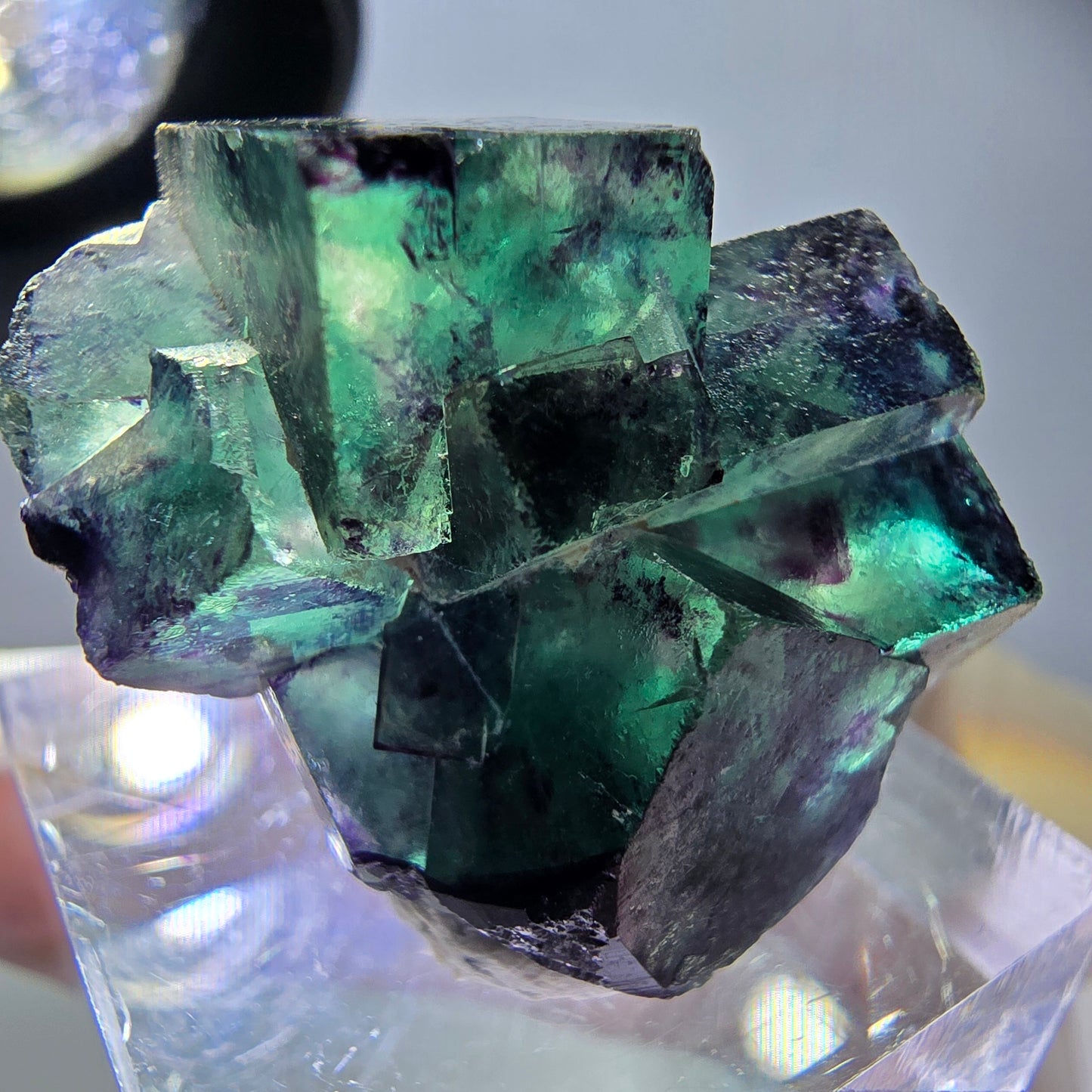 Rare Fluorite Cube Specimen, green purple Okorusu, Namibia 29*23*16mm