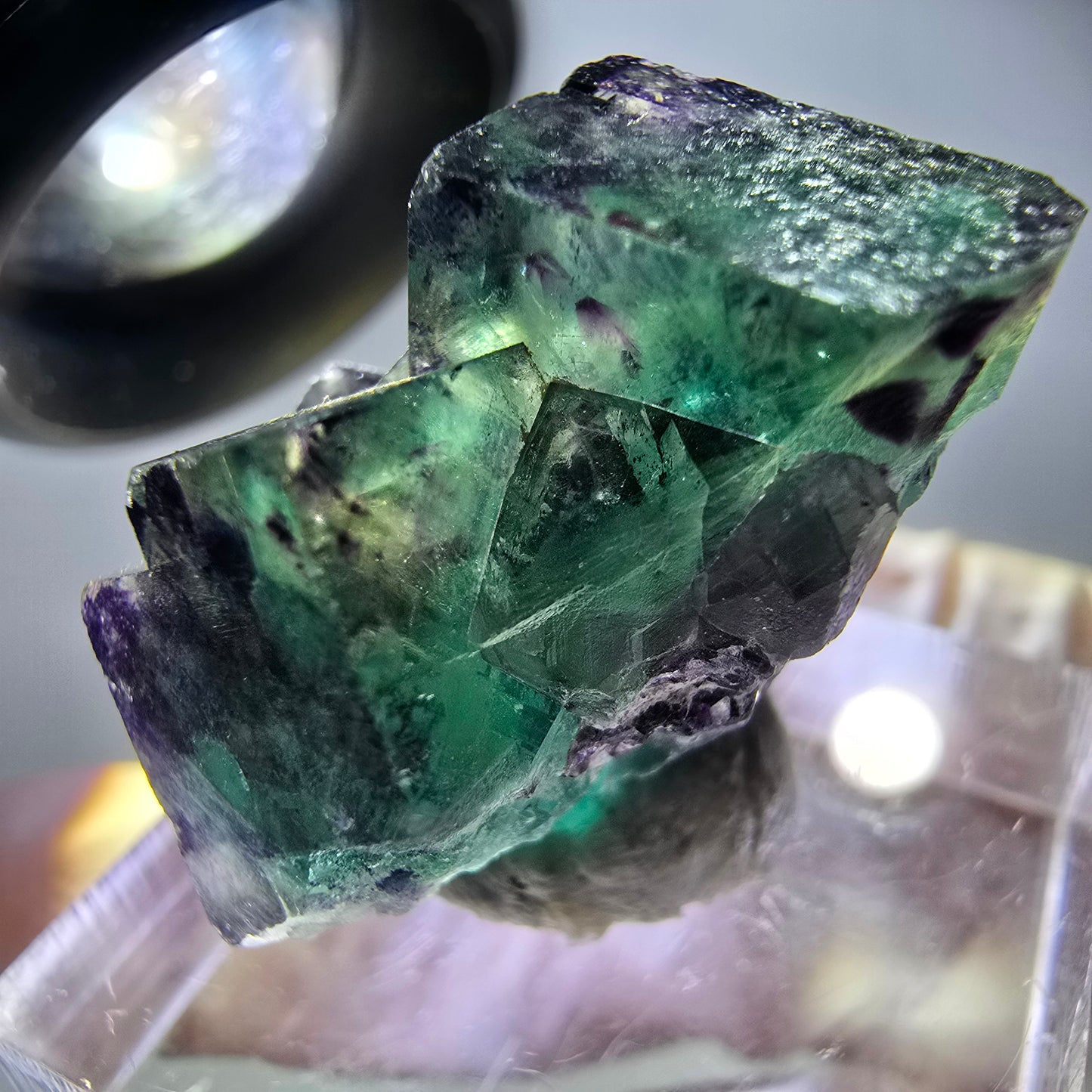 Rare Fluorite Cube Specimen, green purple Okorusu, Namibia 29*23*16mm