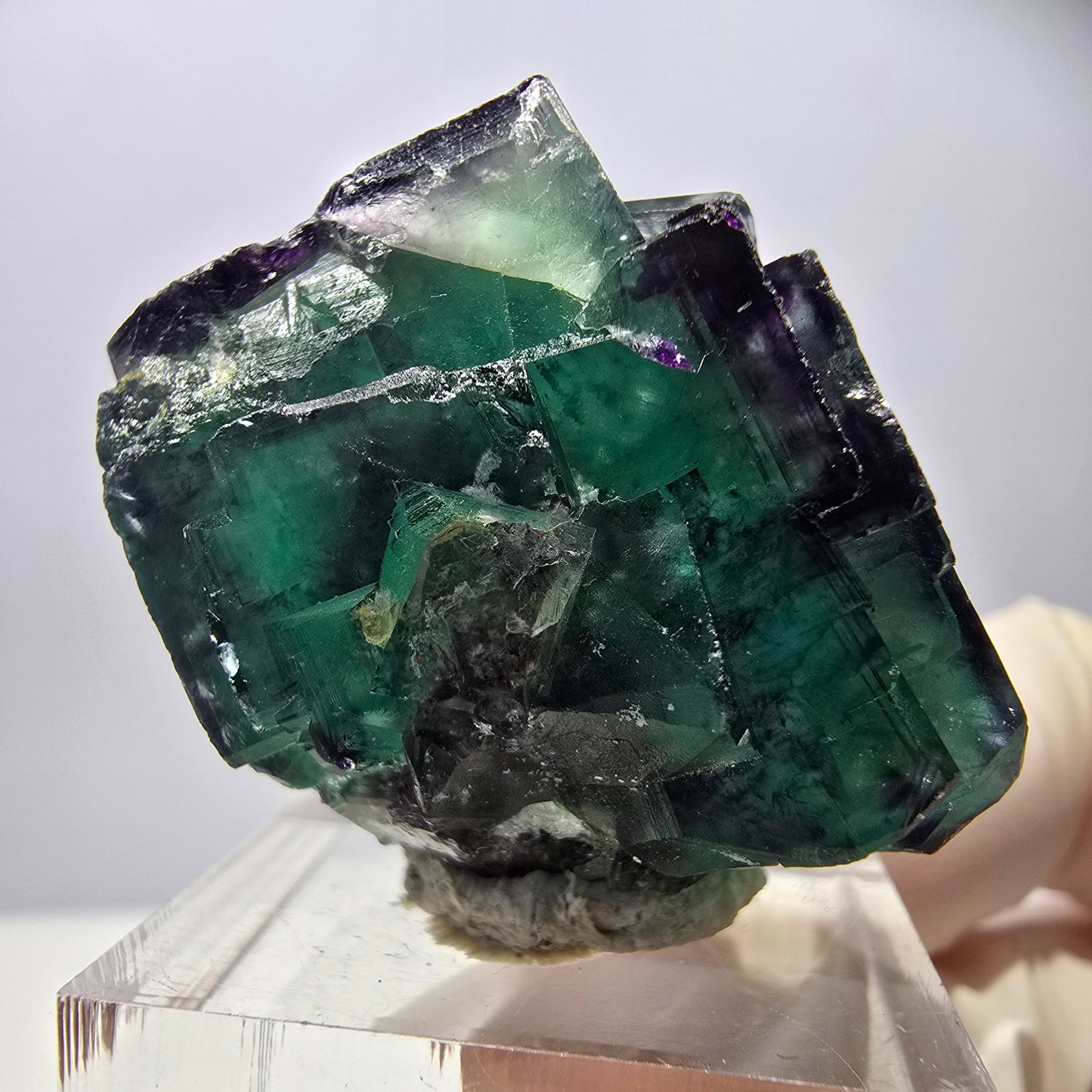 Rare Fluorite Cube Specimen, green purple Okorusu, Namibia 31*28*27mm