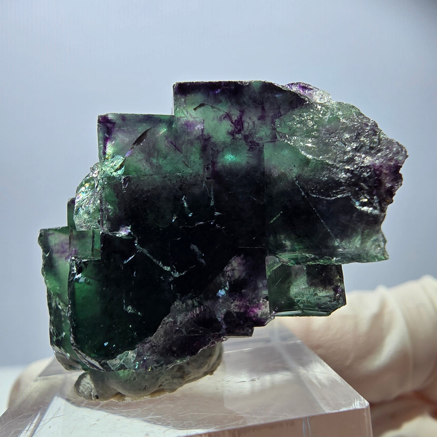 Rare Fluorite Cube Specimen, green purple Okorusu, Namibia 42*24*21mm