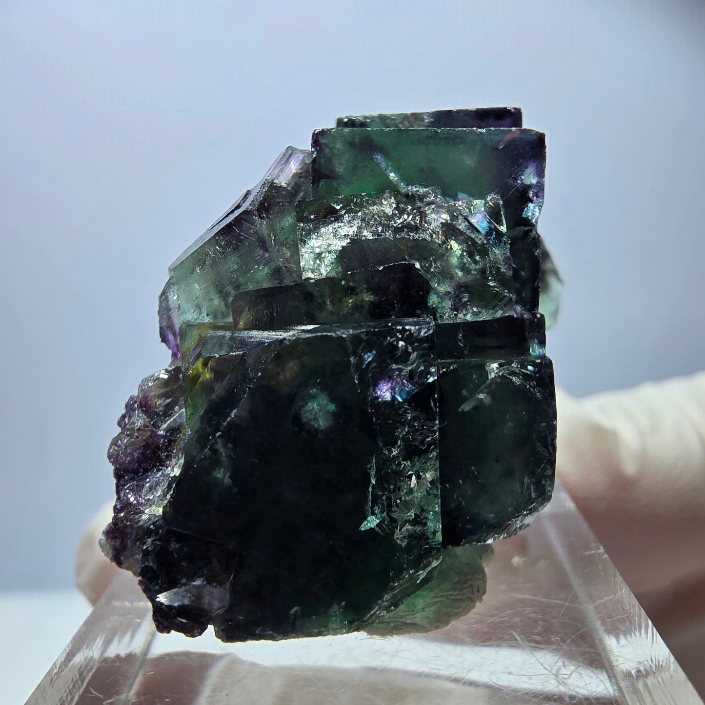 Rare Fluorite Cube Specimen, green purple Okorusu, Namibia 42*24*21mm