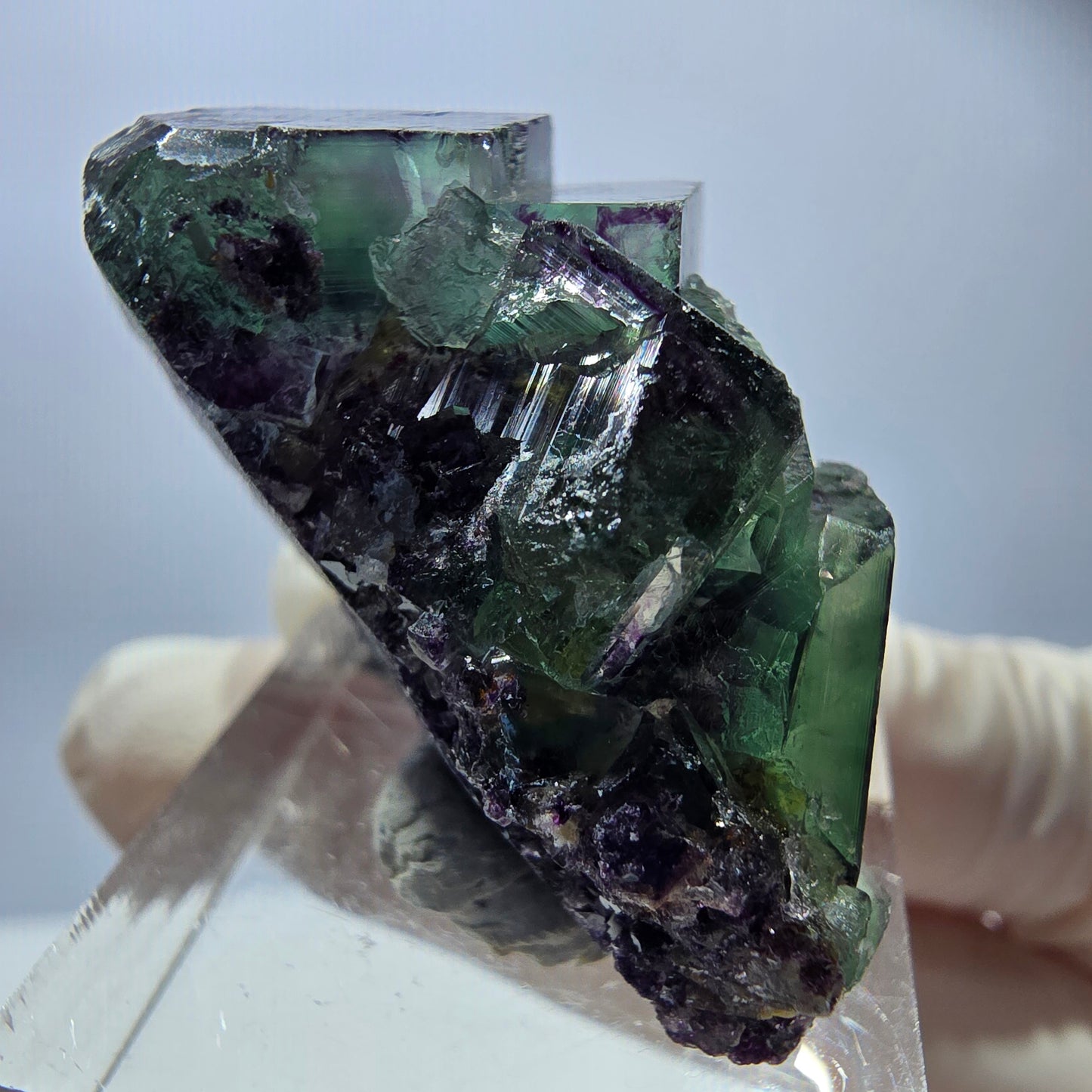 Rare Fluorite Cube Specimen, green purple Okorusu, Namibia 42*24*21mm
