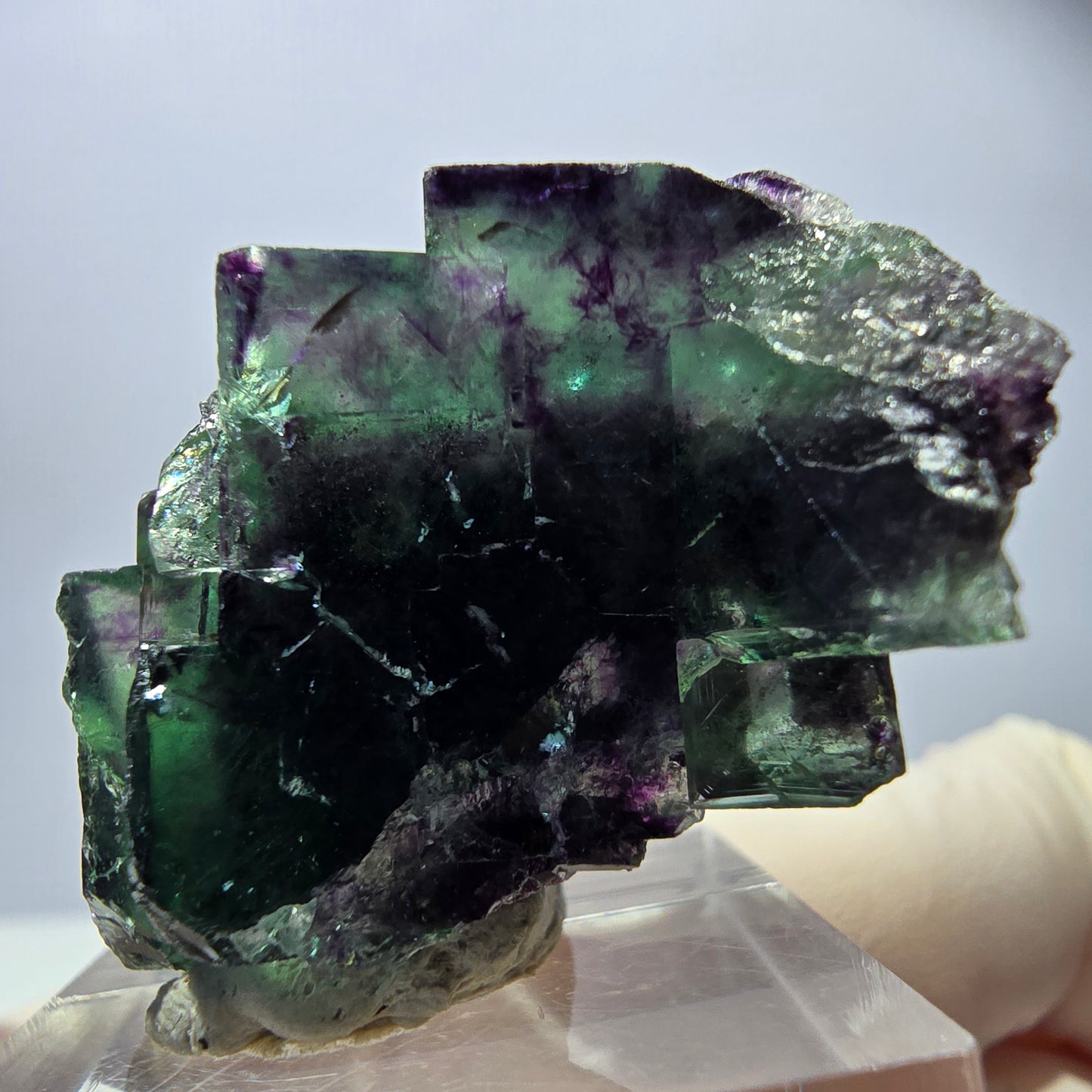 Rare Fluorite Cube Specimen, green purple Okorusu, Namibia 42*24*21mm