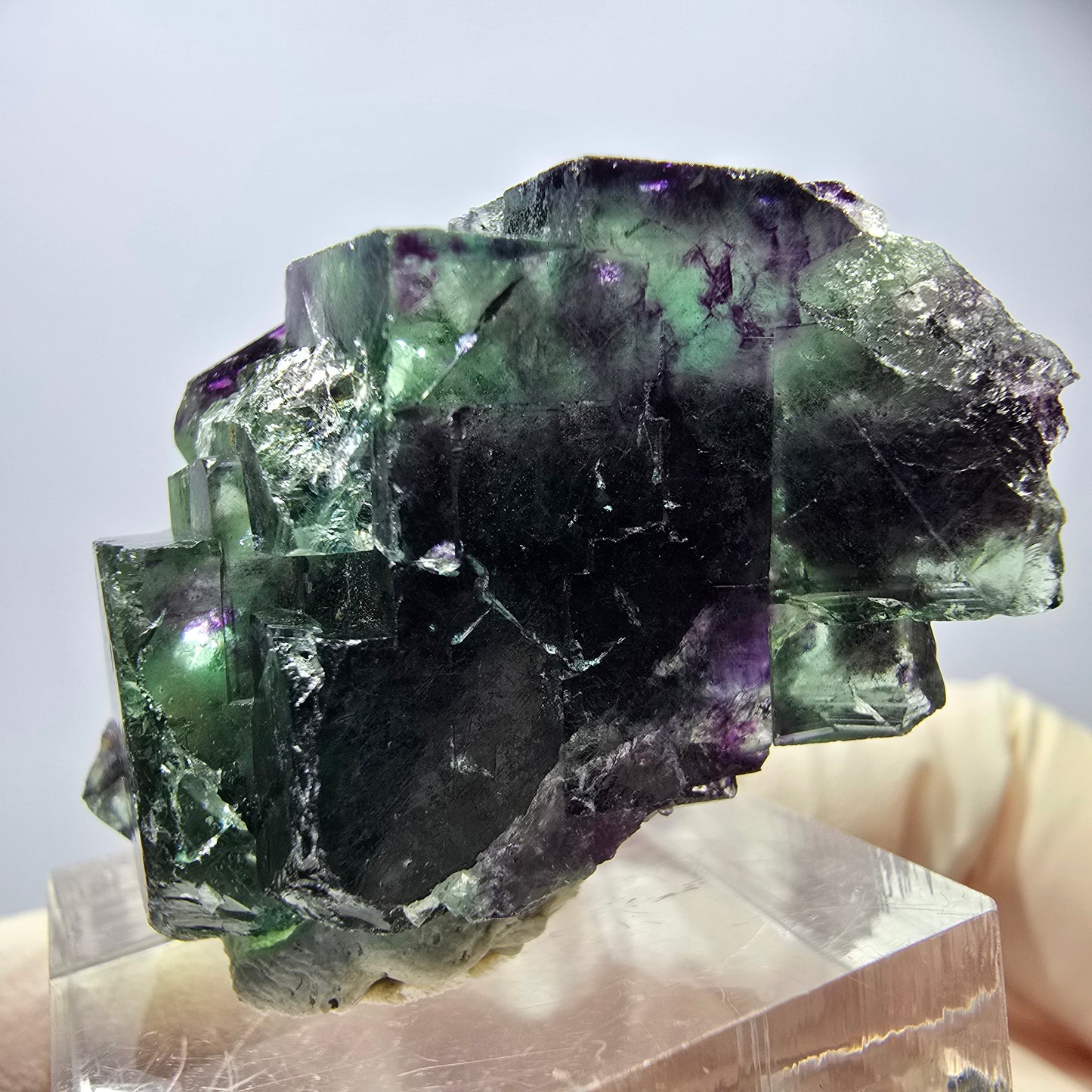 Rare Fluorite Cube Specimen, green purple Okorusu, Namibia 42*24*21mm