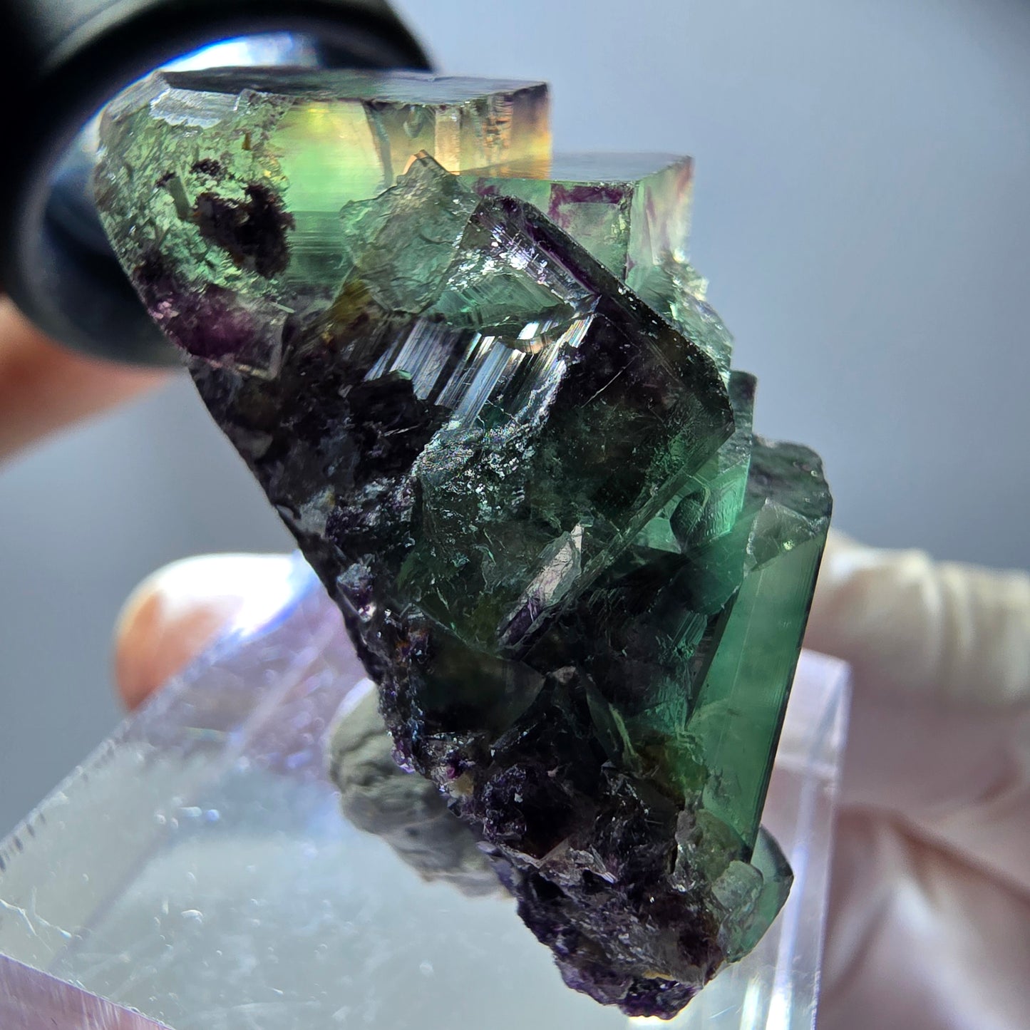 Rare Fluorite Cube Specimen, green purple Okorusu, Namibia 42*24*21mm