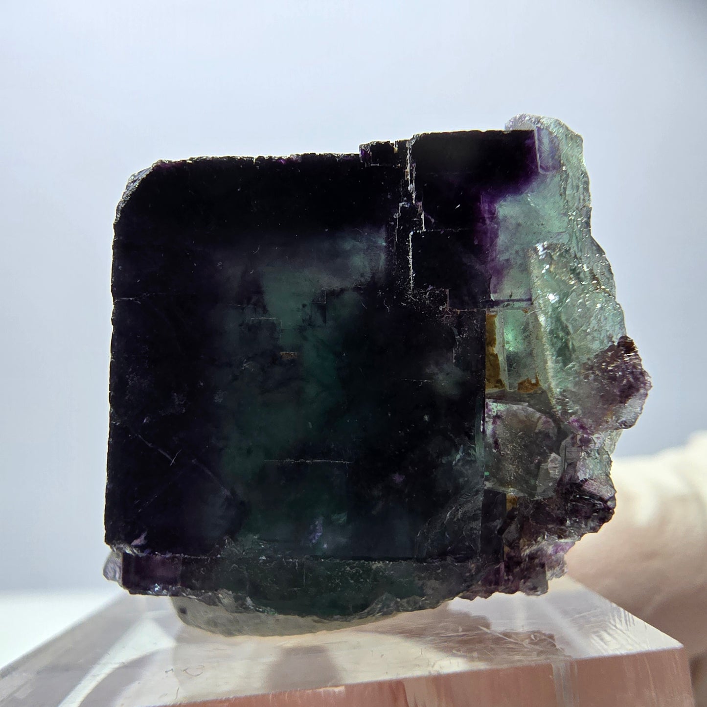 Rare Fluorite Cube Specimen, green purple Okorusu, Namibia 38*23*18mm