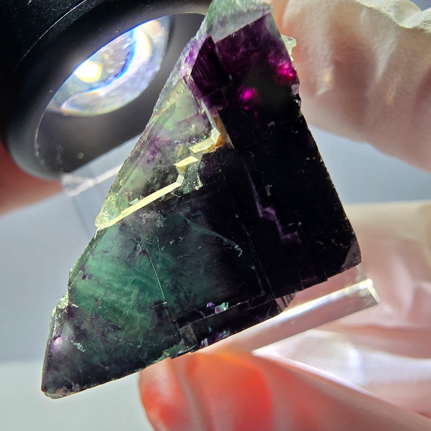 Rare Fluorite Cube Specimen, green purple Okorusu, Namibia 38*23*18mm