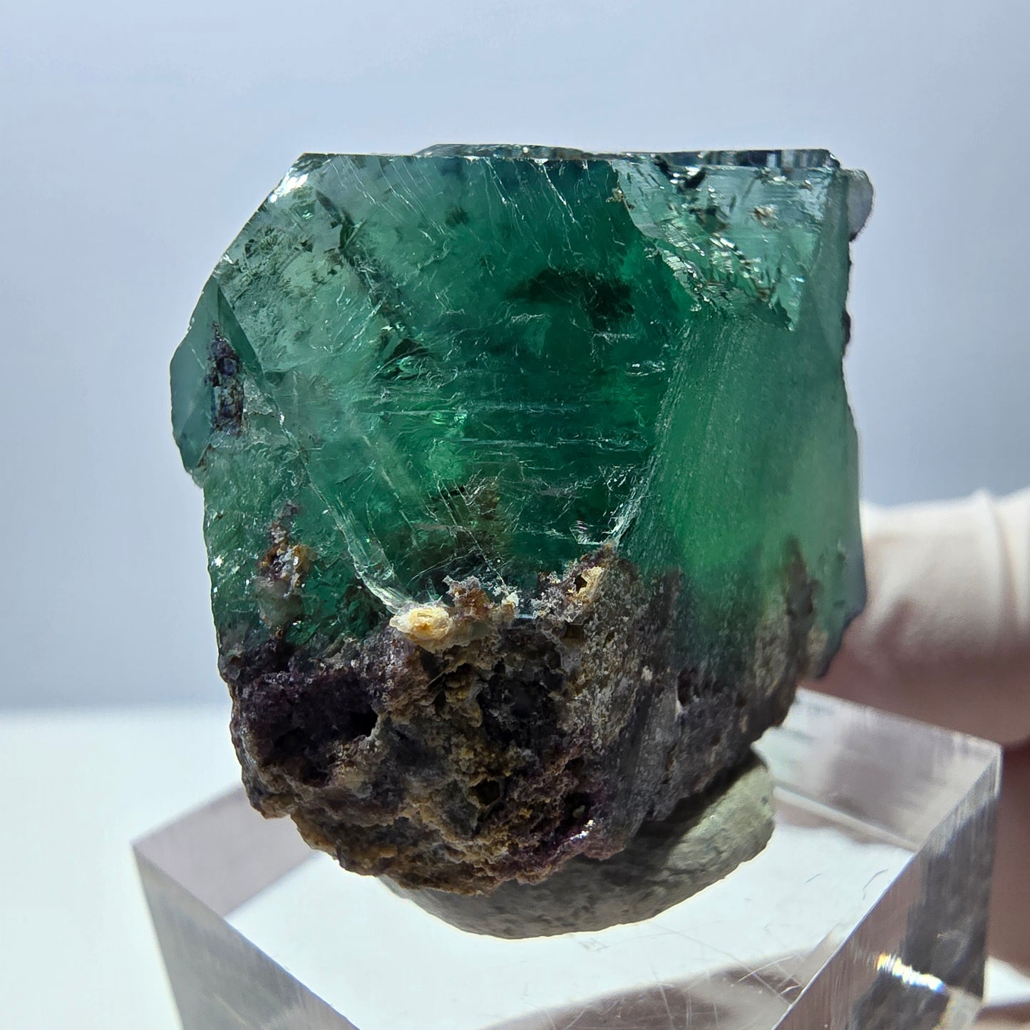 Seltene Fluorit Würfel Stufe, grün lila Okorusu, Namibia 32*28*19mm