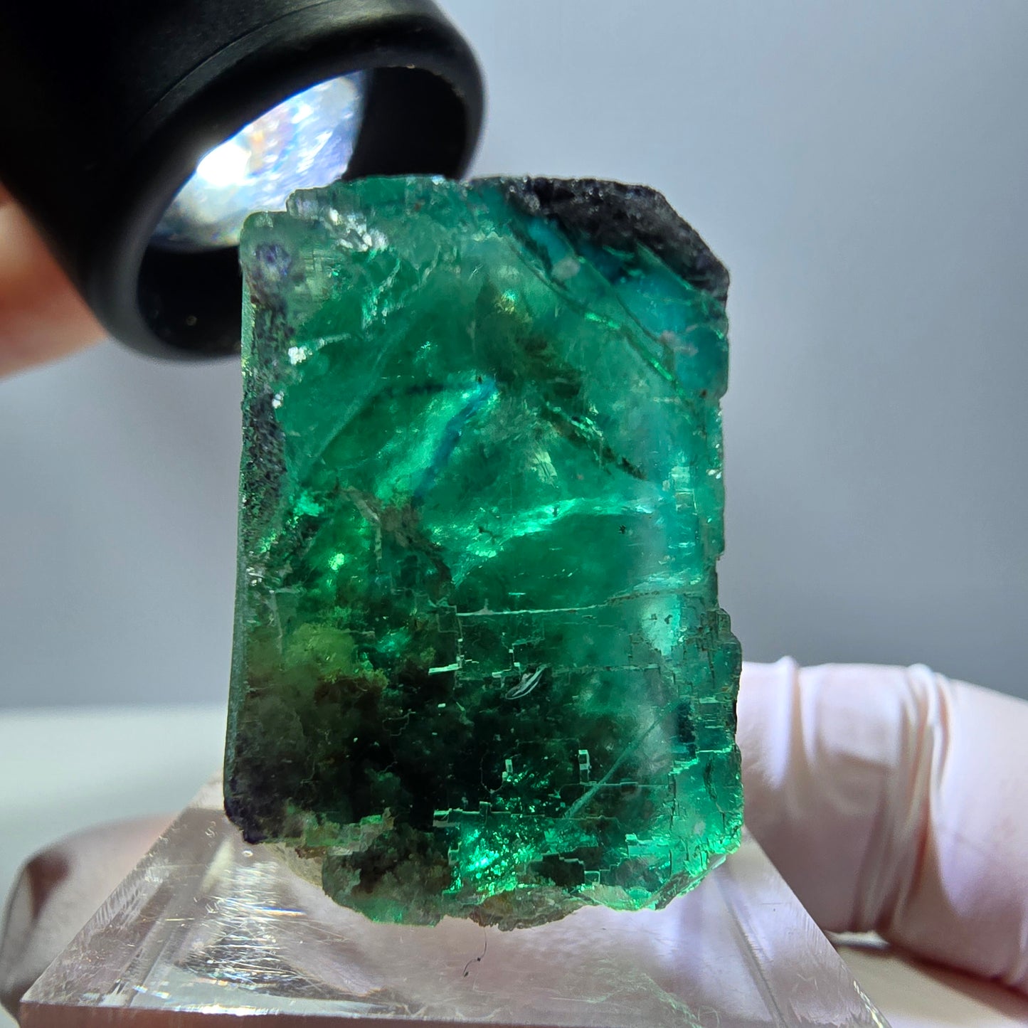 Seltene Fluorit Würfel Stufe, grün lila Okorusu, Namibia 32*28*19mm