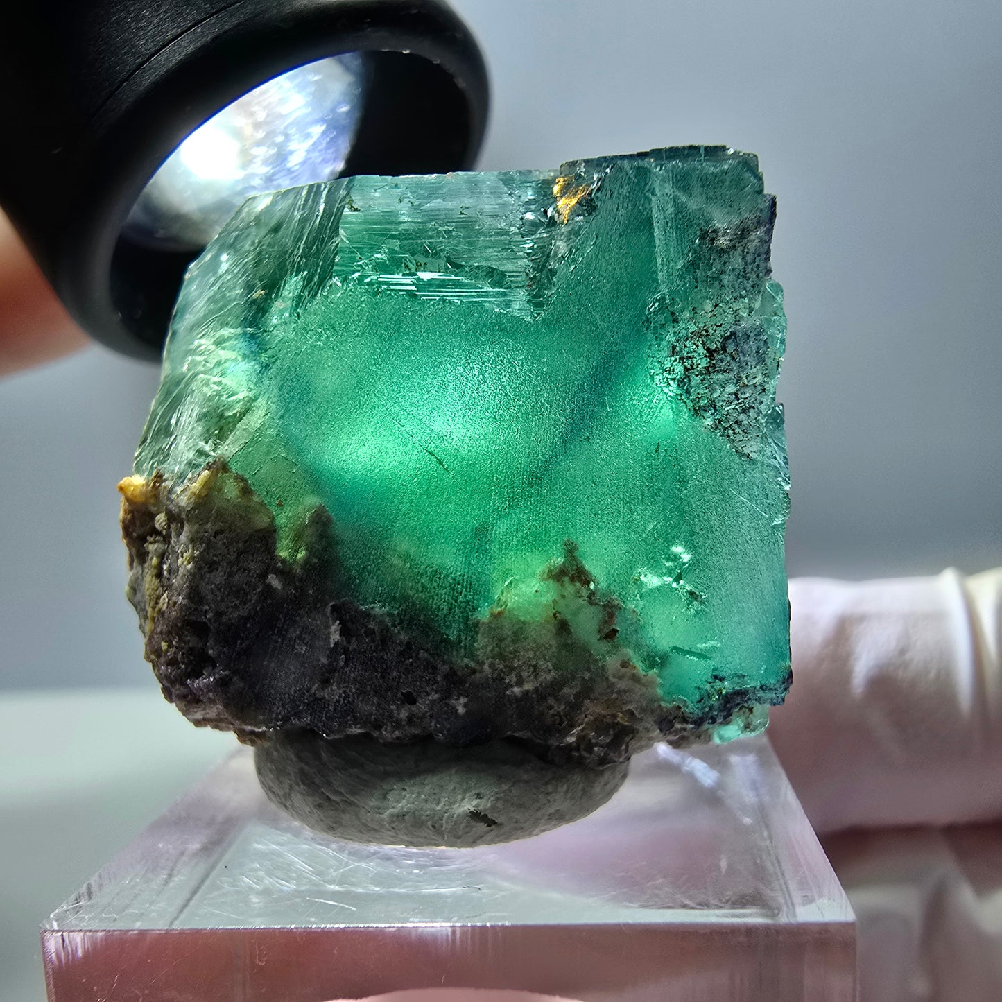 Seltene Fluorit Würfel Stufe, grün lila Okorusu, Namibia 32*28*19mm