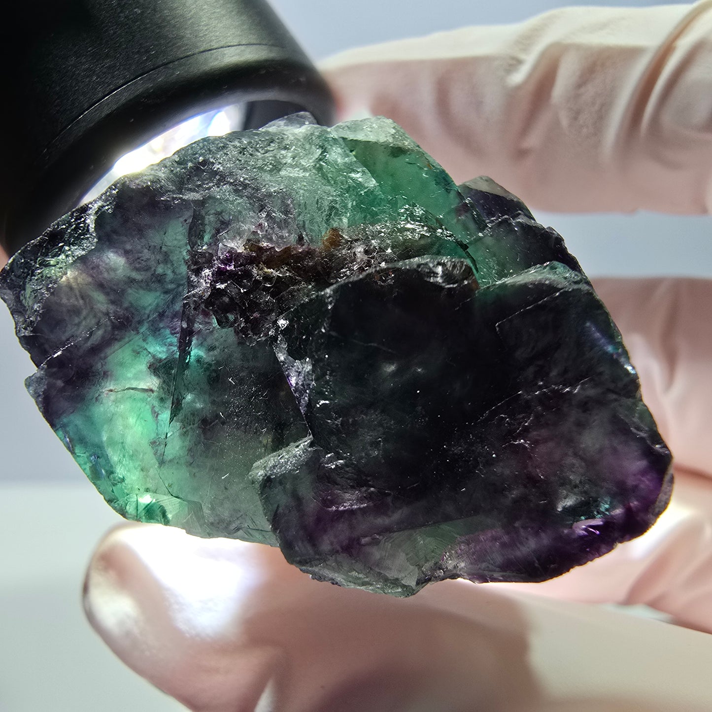 Seltene Fluorit Würfel Stufe, grün lila Okorusu, Namibia 29*28*27mm