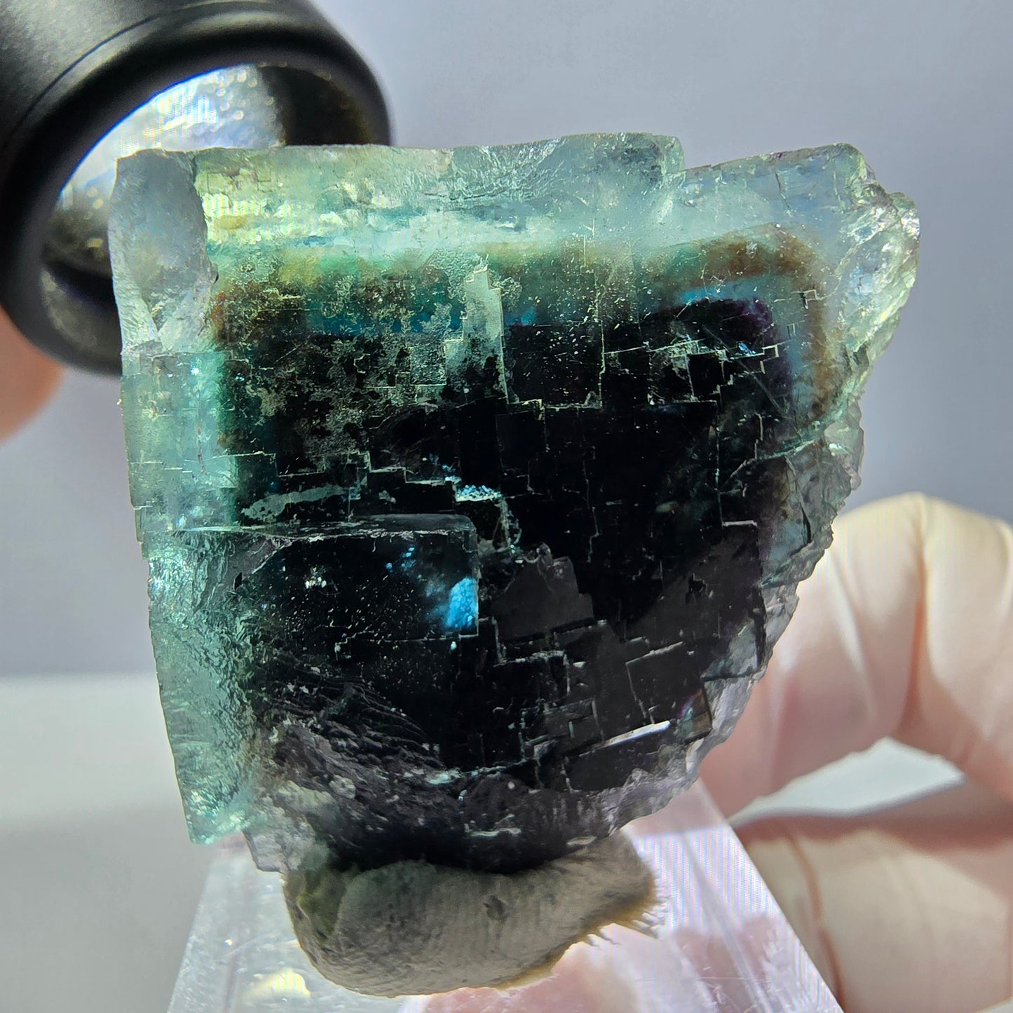 Seltene Fluorit Würfel Stufe, grün lila Okorusu, Namibia 37*34*21mm