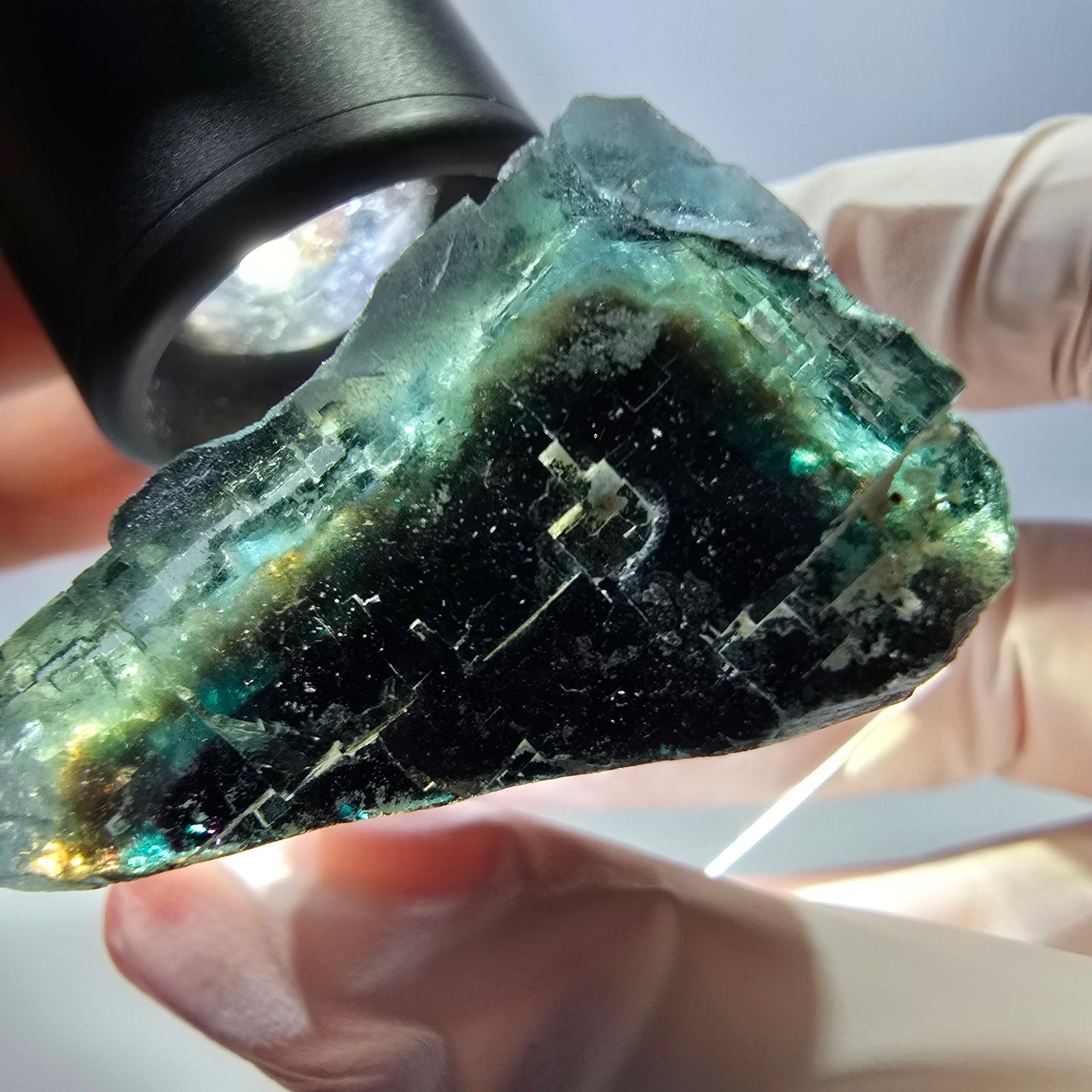 Seltene Fluorit Würfel Stufe, grün lila Okorusu, Namibia 37*34*21mm