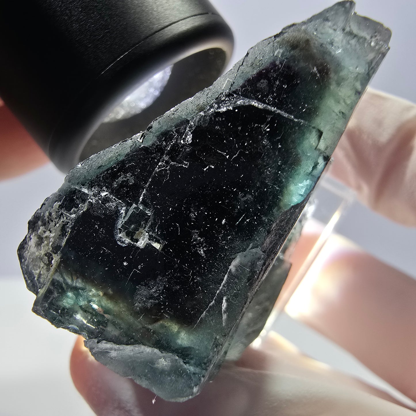 Seltene Fluorit Würfel Stufe, grün lila Okorusu, Namibia 37*34*21mm