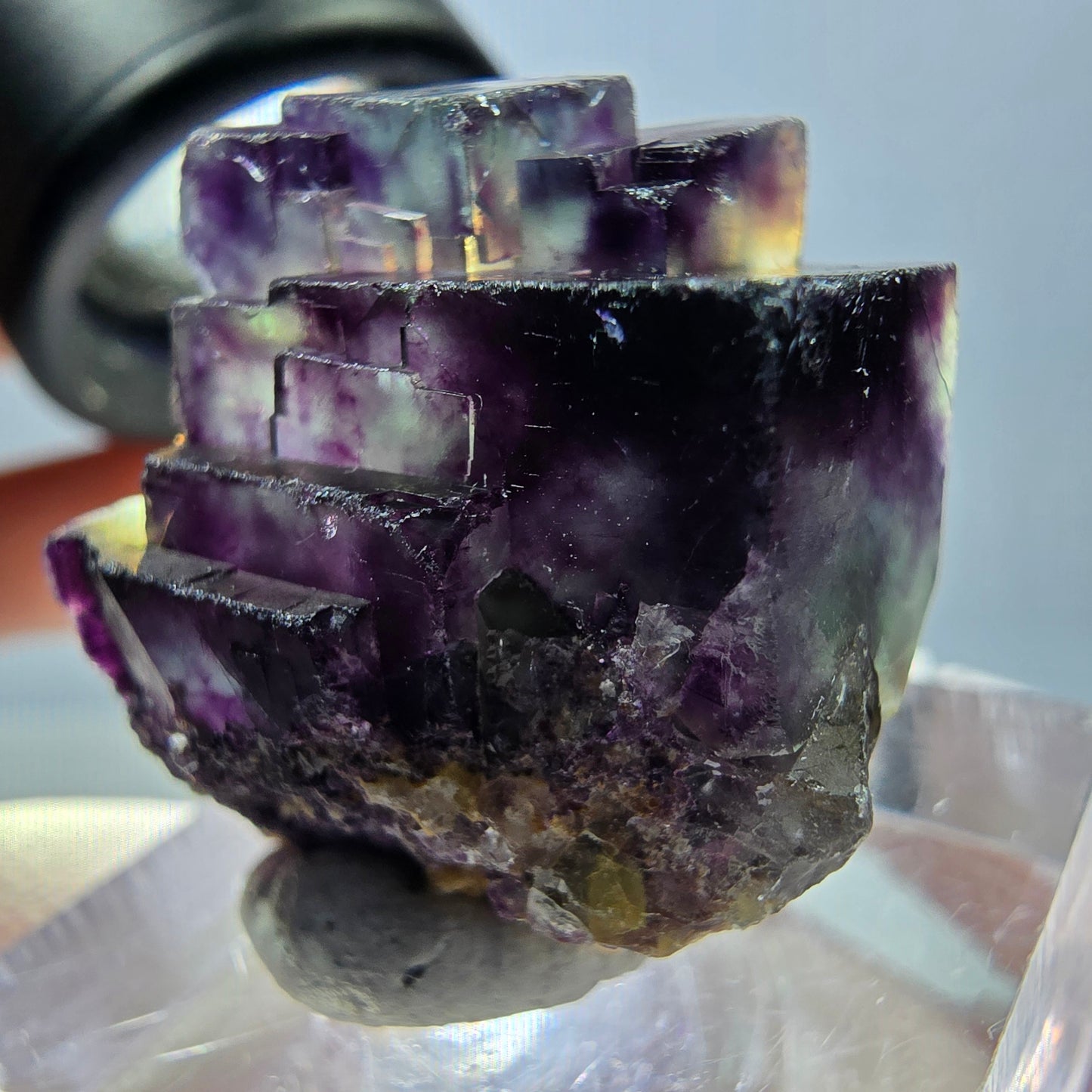 Seltene Fluorit Würfel Stufe, grün lila Okorusu, Namibia 26*24*19mm