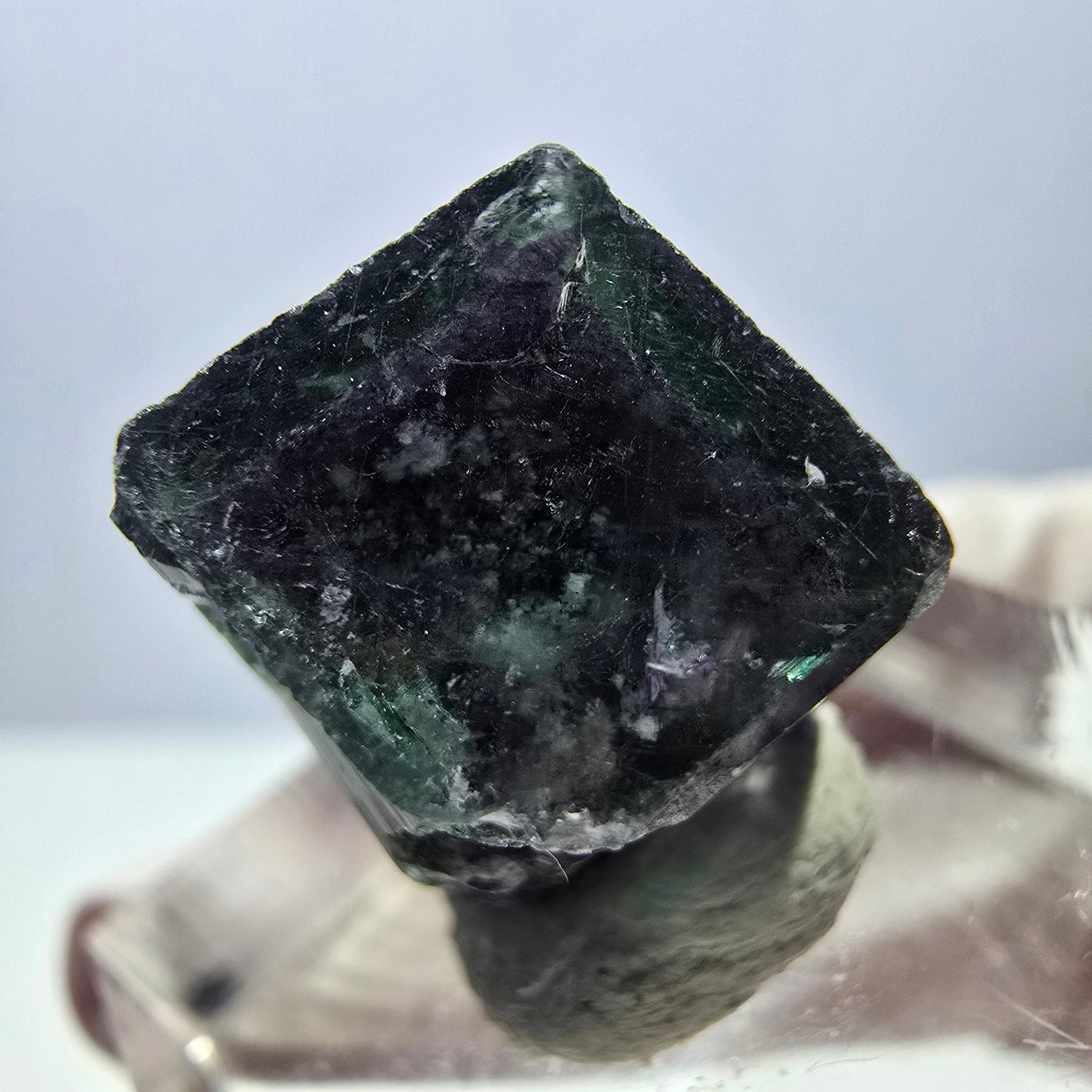 Phantom Fluorit Würfel Stufe, grün lila Okorusu, Namibia 15*12*11mm