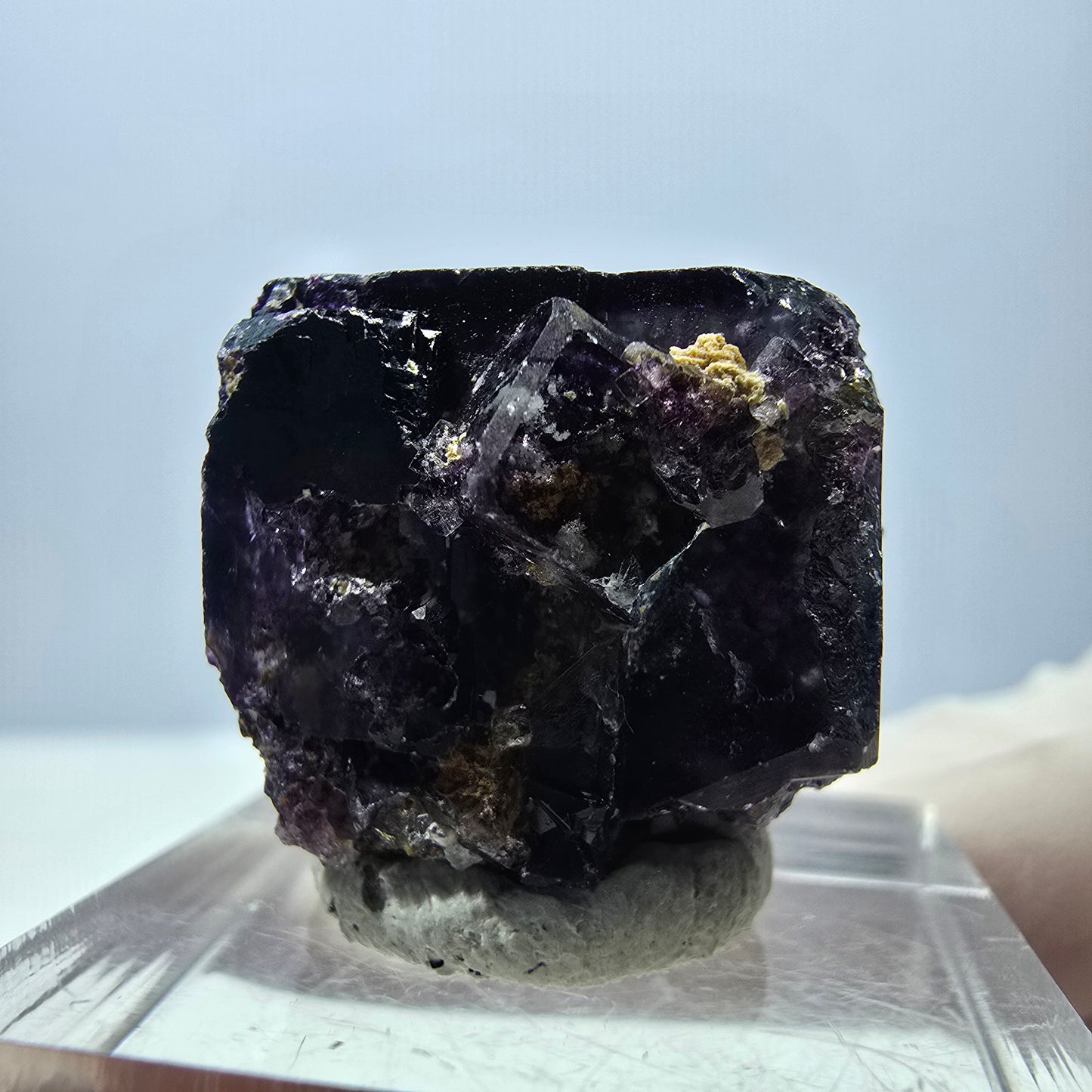 Phantom Fluorit Würfel Stufe, grün lila Okorusu, Namibia 21*20*19mm