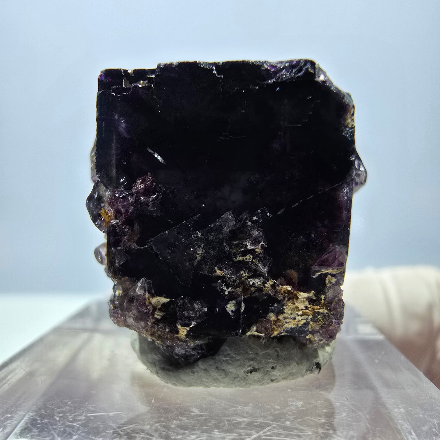 Phantom Fluorit Würfel Stufe, grün lila Okorusu, Namibia 21*20*19mm