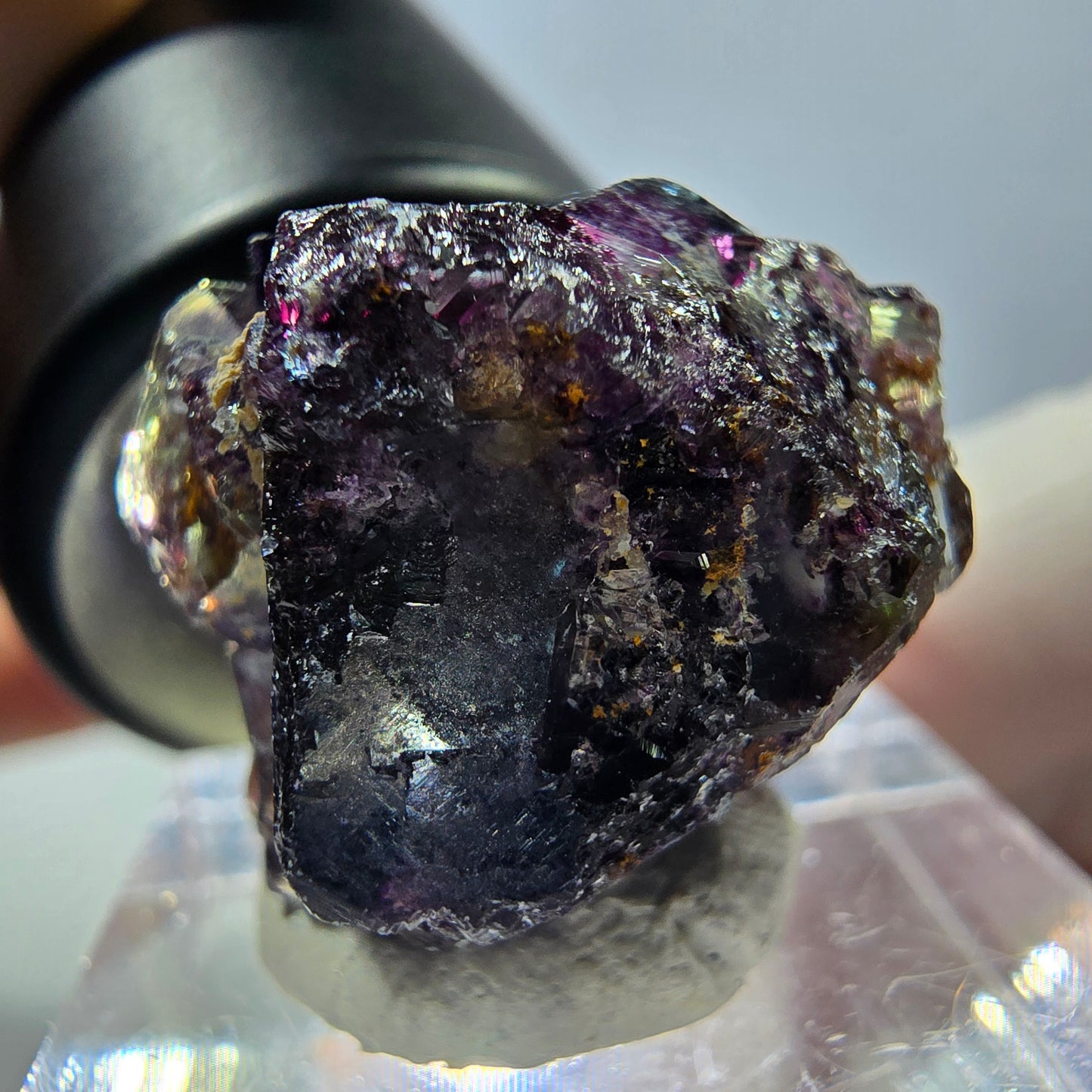 Phantom Fluorit Würfel Stufe, grün lila Okorusu, Namibia 21*20*19mm