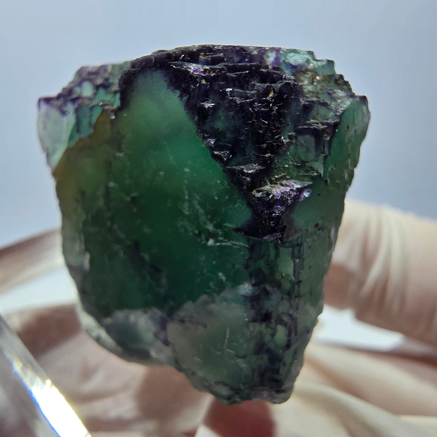 Phantom Fluorit Würfel Stufe, parkettiert, zonal Okorusu, Namibia 28*27*23mm