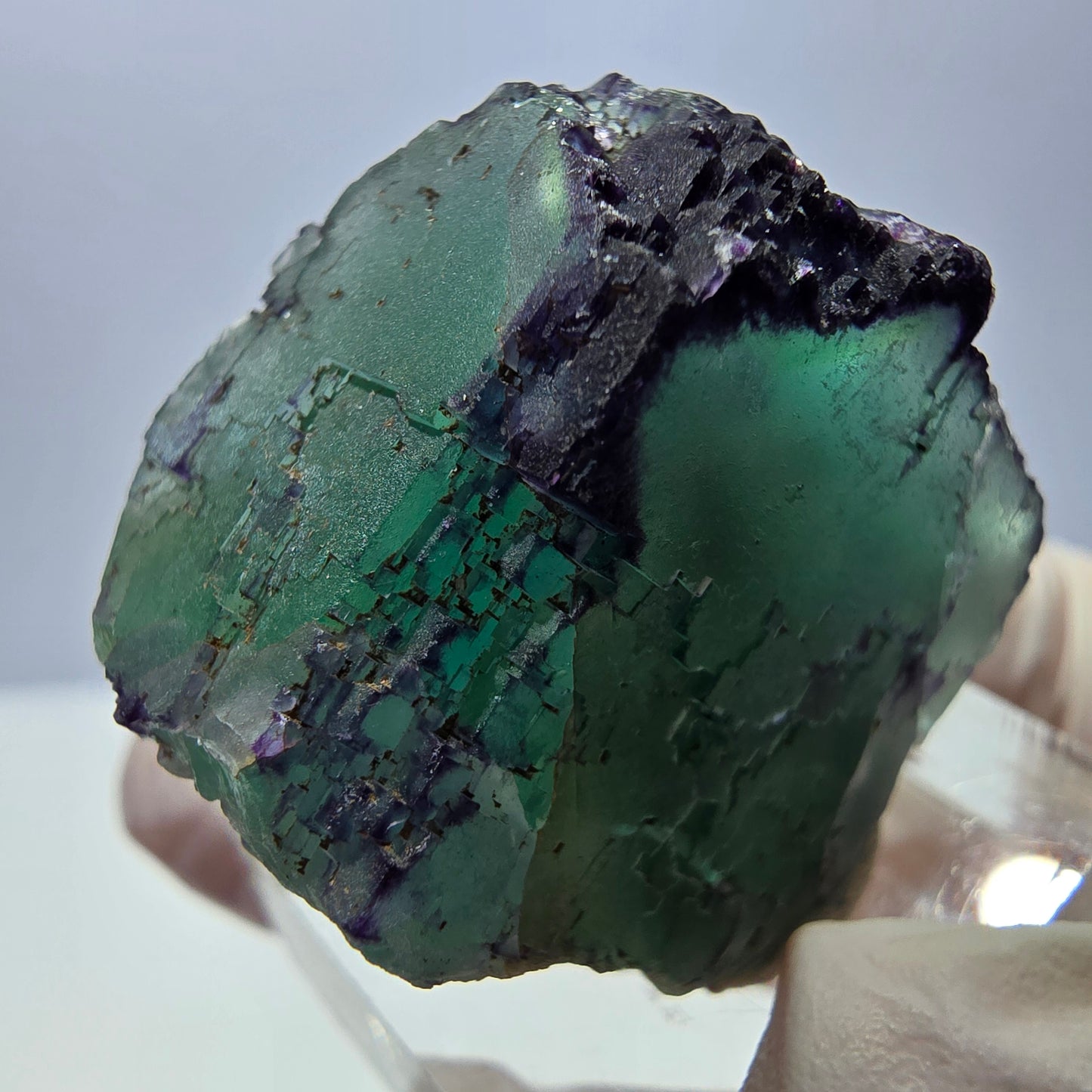 Phantom Fluorit Würfel Stufe, parkettiert, zonal Okorusu, Namibia 28*27*23mm