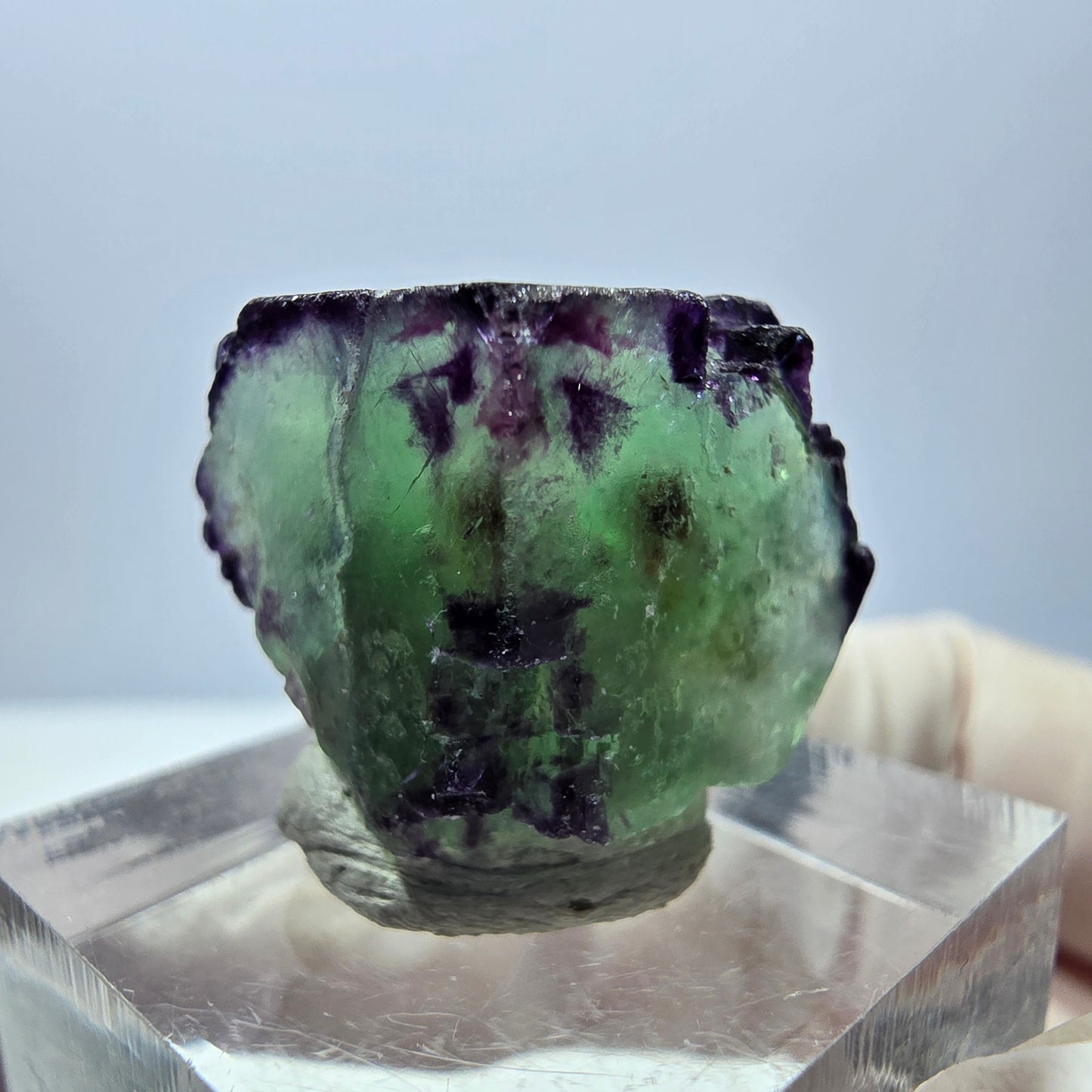 Phantom Fluorit Würfel Stufe, parkettiert, zonal Okorusu, Namibia 18*18*18mm