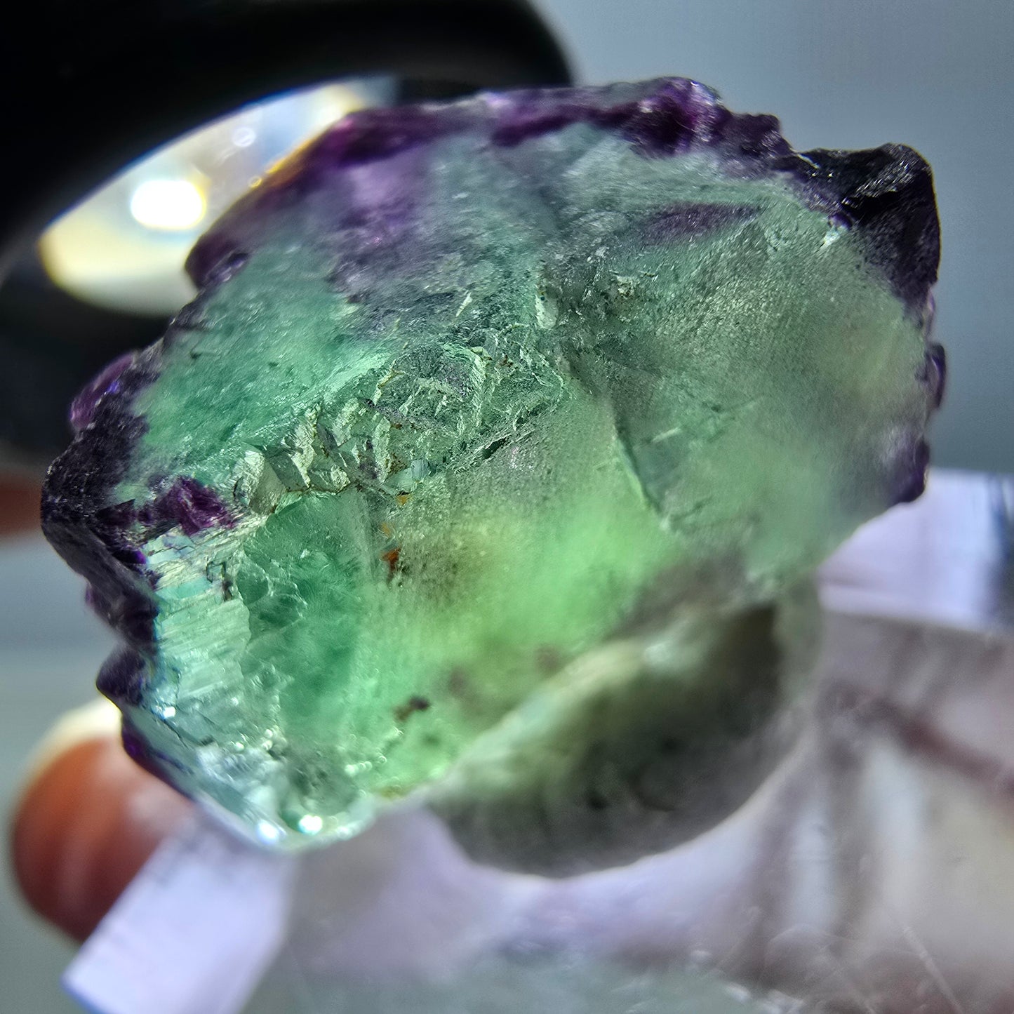 Phantom Fluorit Würfel Stufe, parkettiert, zonal Okorusu, Namibia 18*18*18mm