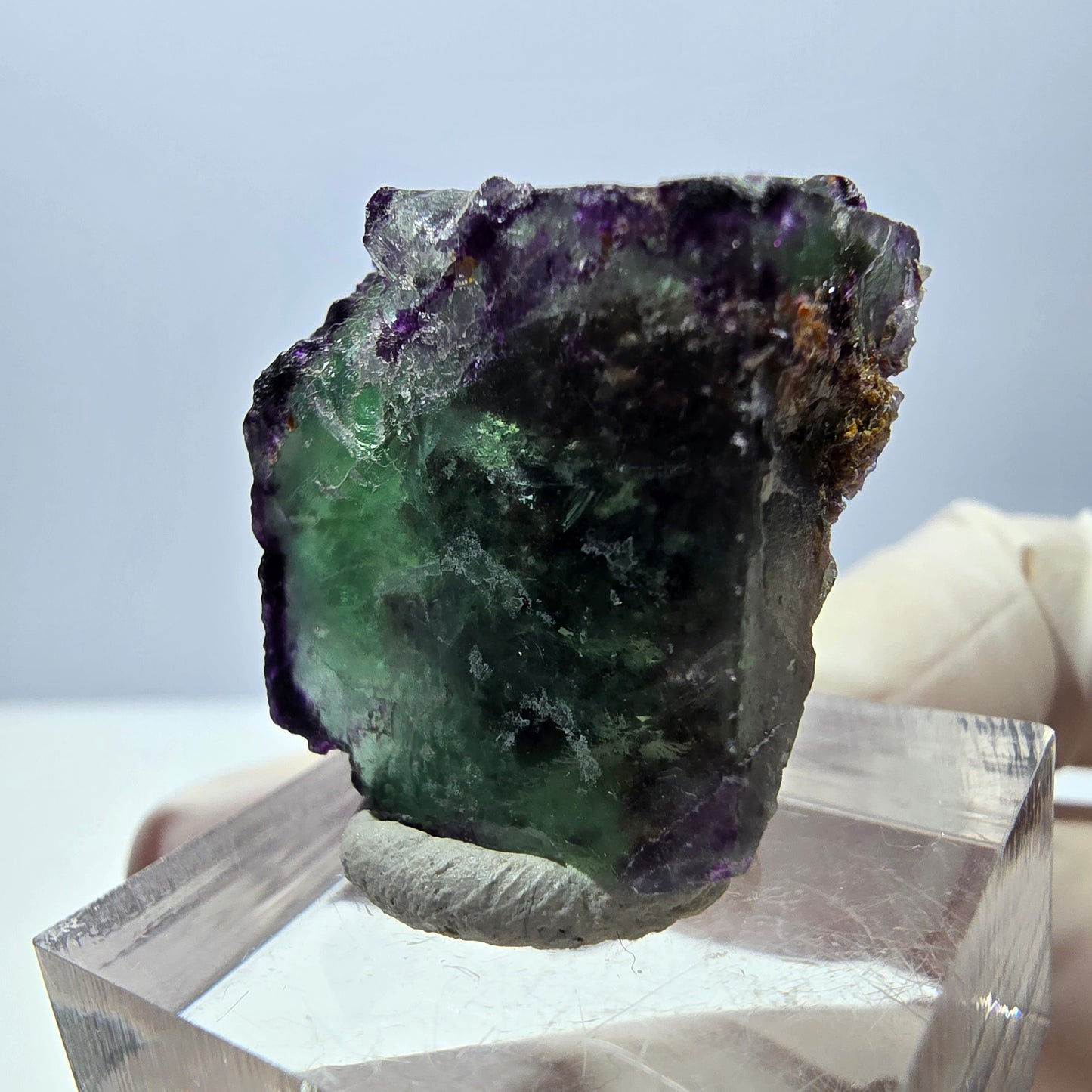 Phantom Fluorit Würfel Stufe, parkettiert, zonal Okorusu, Namibia 24*22*18mm