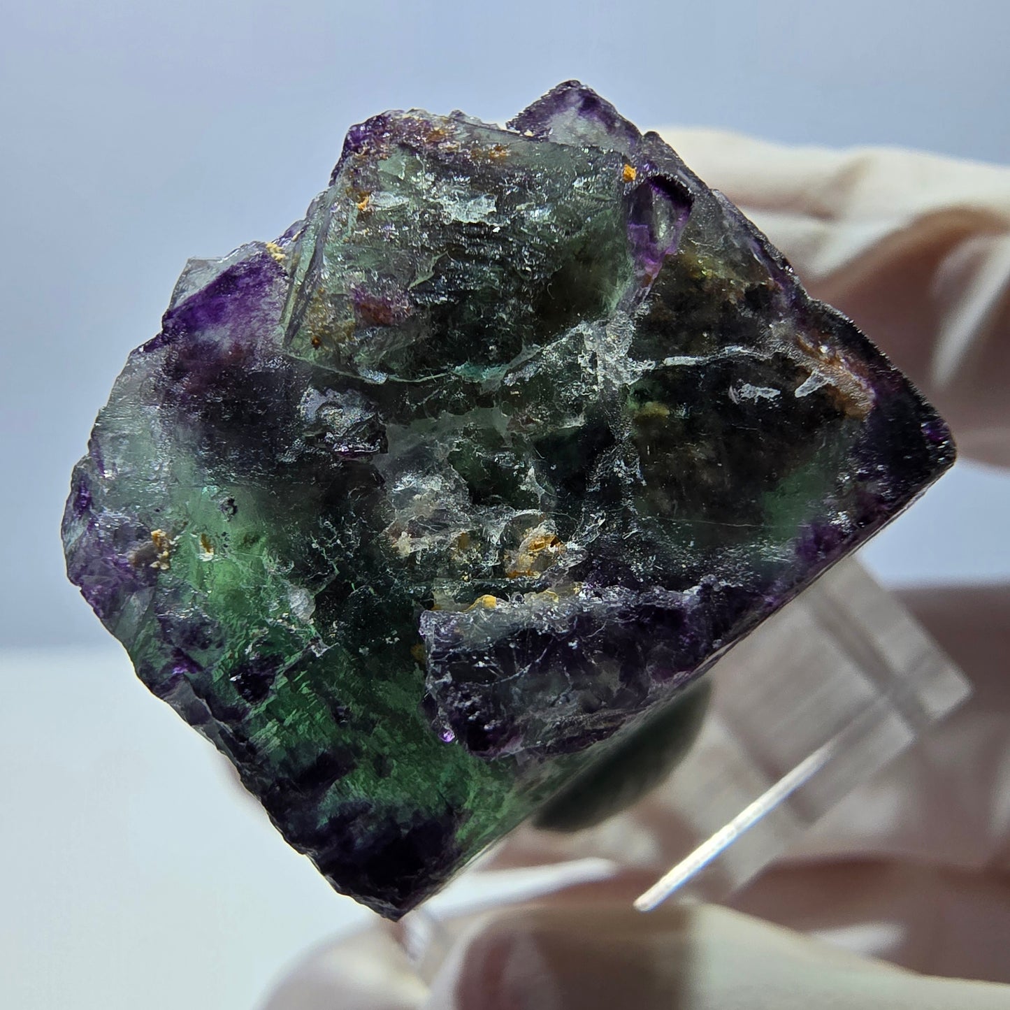 Phantom Fluorit Würfel Stufe, parkettiert, zonal Okorusu, Namibia 24*22*18mm