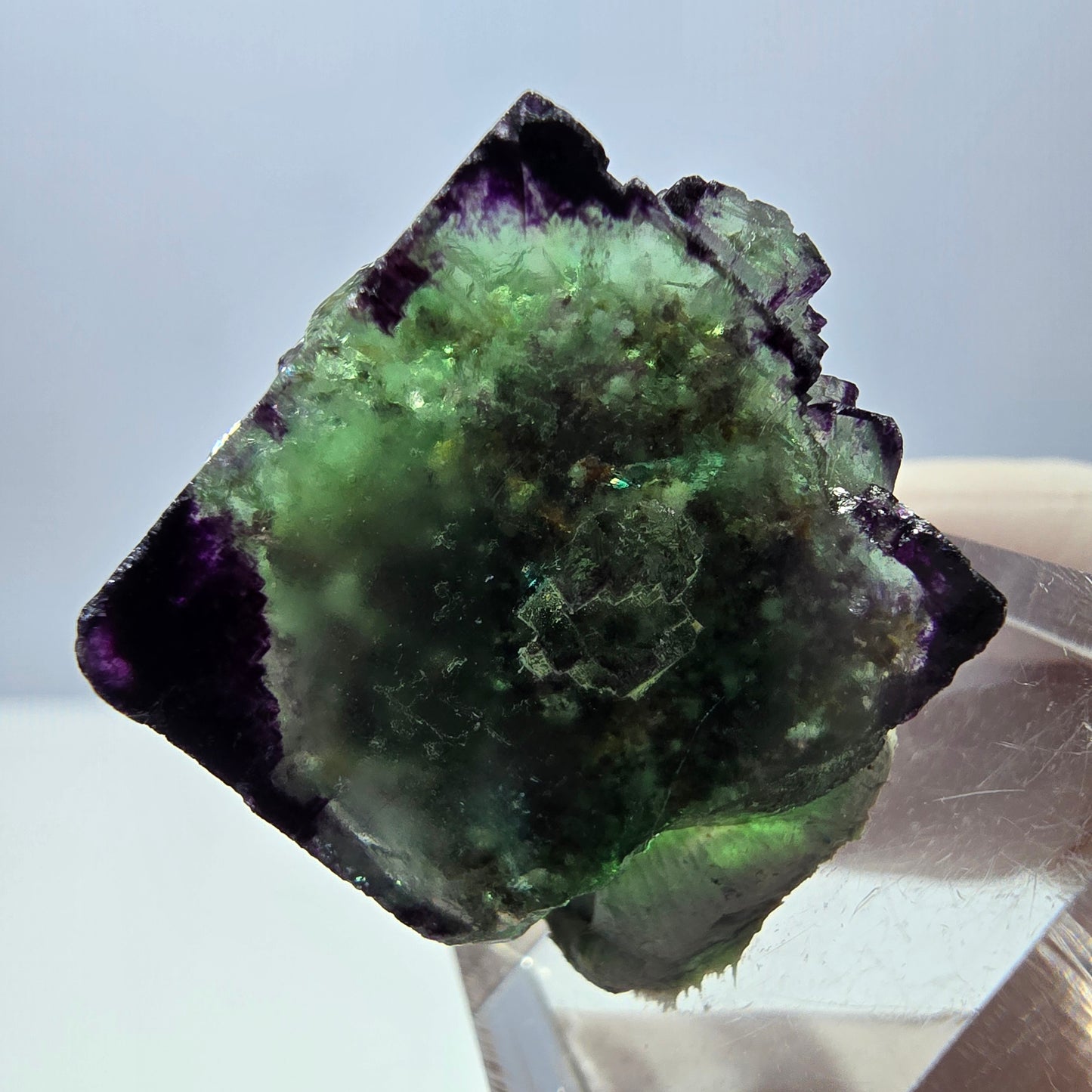 Phantom Fluorit Würfel Stufe, parkettiert, zonal Okorusu, Namibia 27*24*14mm