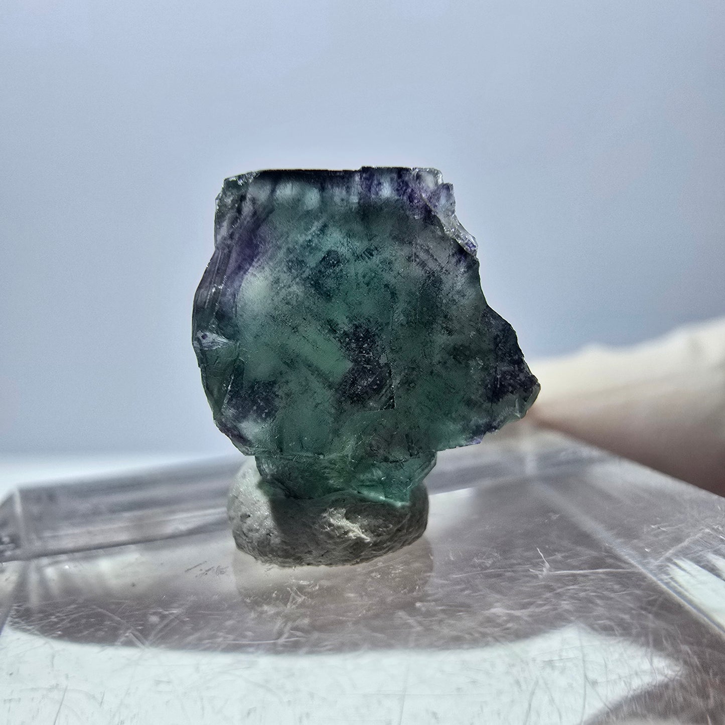 Phantom Fluorit Würfel Stufe, grün lila Okorusu, Namibia 12*10*9mm