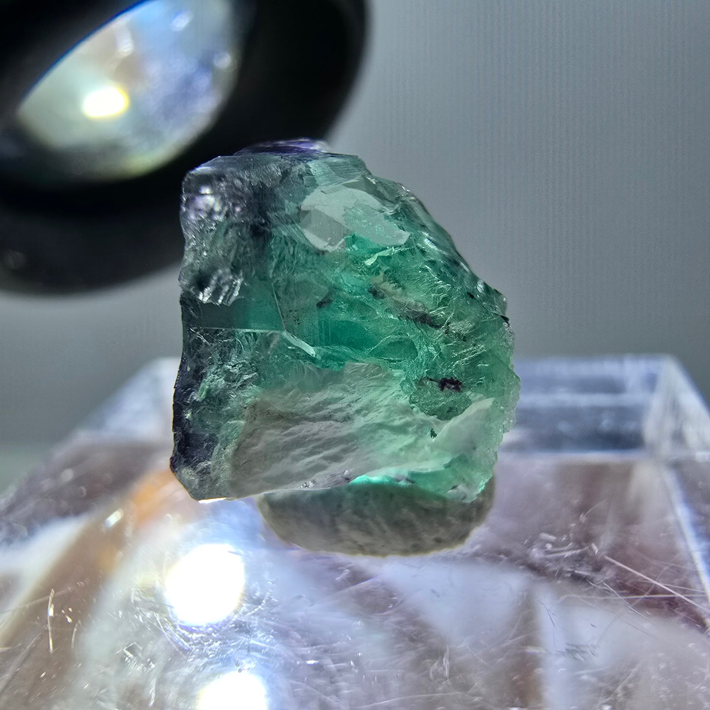 Phantom Fluorit Würfel Stufe, grün lila Okorusu, Namibia 12*10*9mm