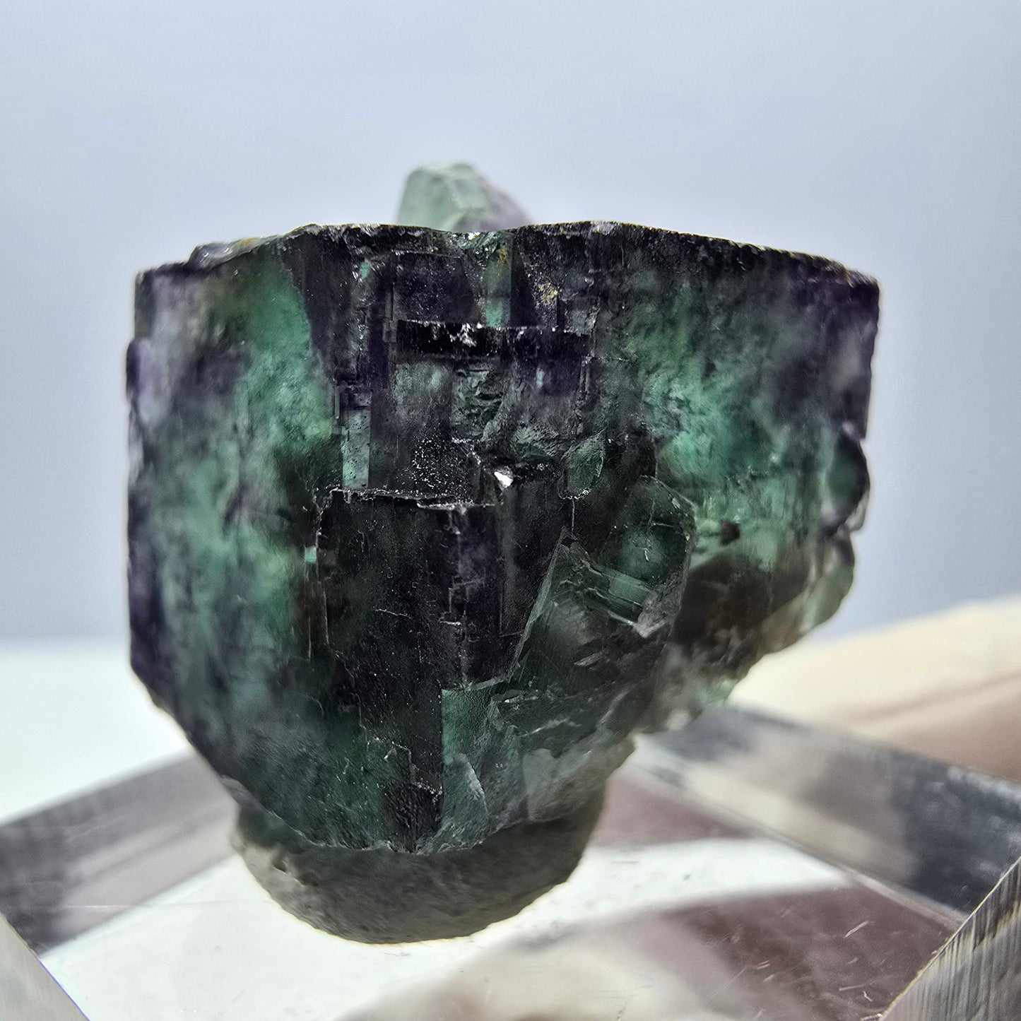 Phantom Fluorit Würfel Stufe, parkettiert, zonal Okorusu, Namibia 23*22*20mm